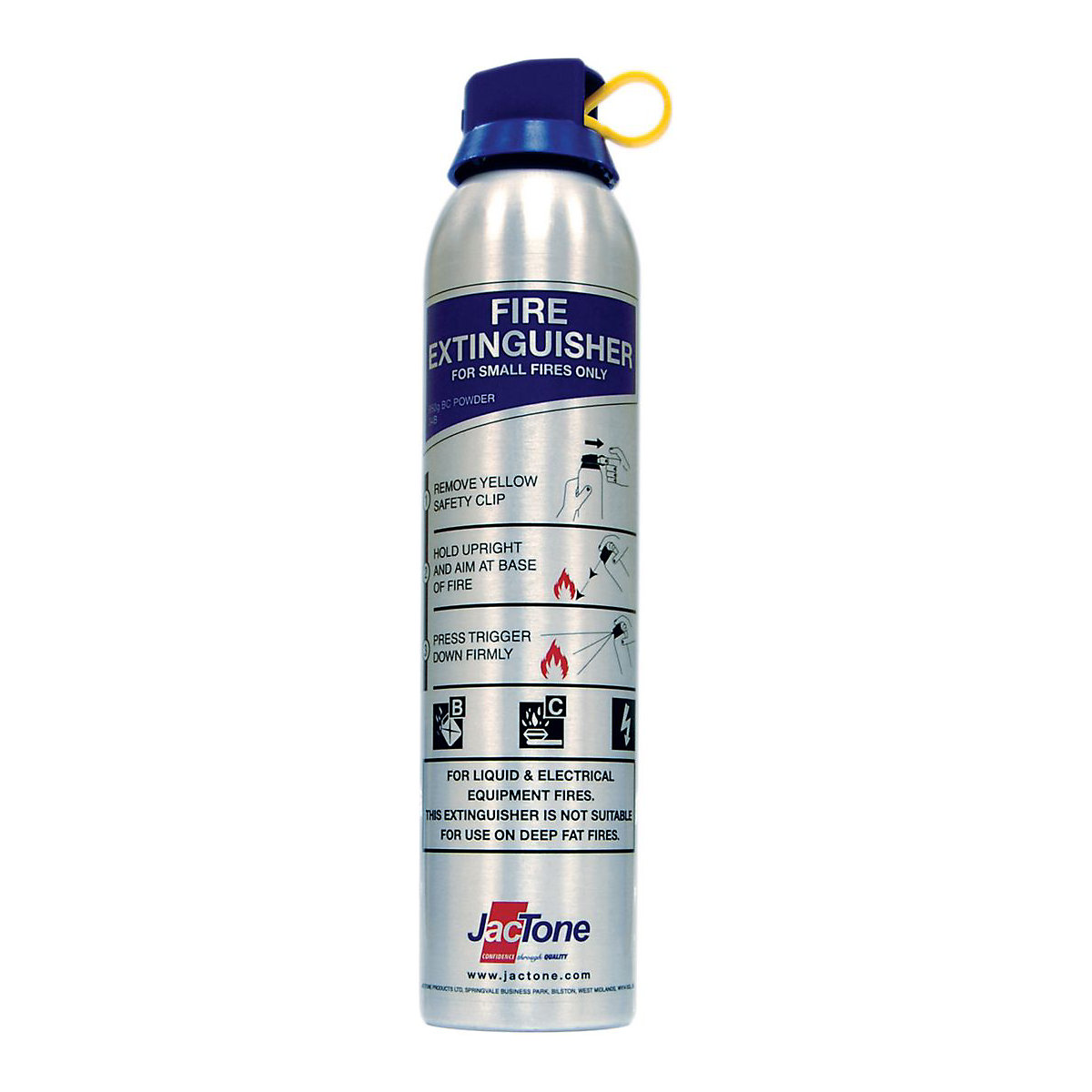 Aerosol BC Dry Powder Fire Extinguishers Pack of 5, Aerosol BC Dry Powder Fire Extinguishers Pack of 5, BC Dry Powder Fire Extinguishers Pack of 5 264h x 59 Dia. mm 600g Capacity Silver-2