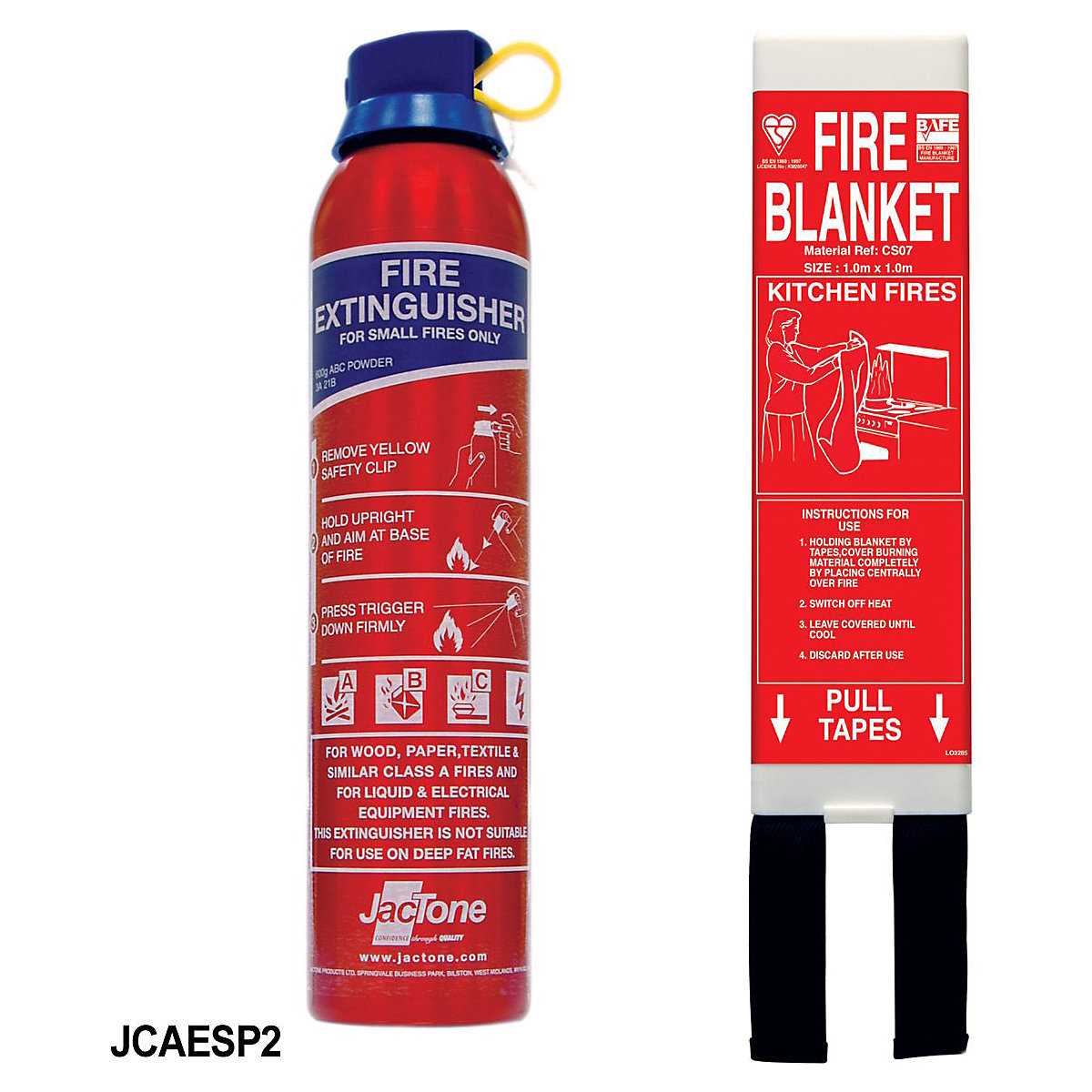 Aerosol Fire Extinguisher Safety Kit, Aerosol Fire Extinguisher Safety Kit, Fire Extinguisher Safety Kit | 1x 600g ABC Powder Fire Extinguisher | 1x Fire Blanket 1000h x 1000w mm-0