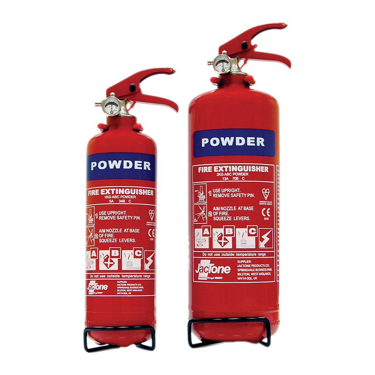Standard ABC Dry Powder Fire Extinguishers, Standard ABC Dry Powder Fire Extinguishers, ABC Dry Powder Fire Extinguisher 330h x 85 Dia. mm 1kg Capacity Red-0