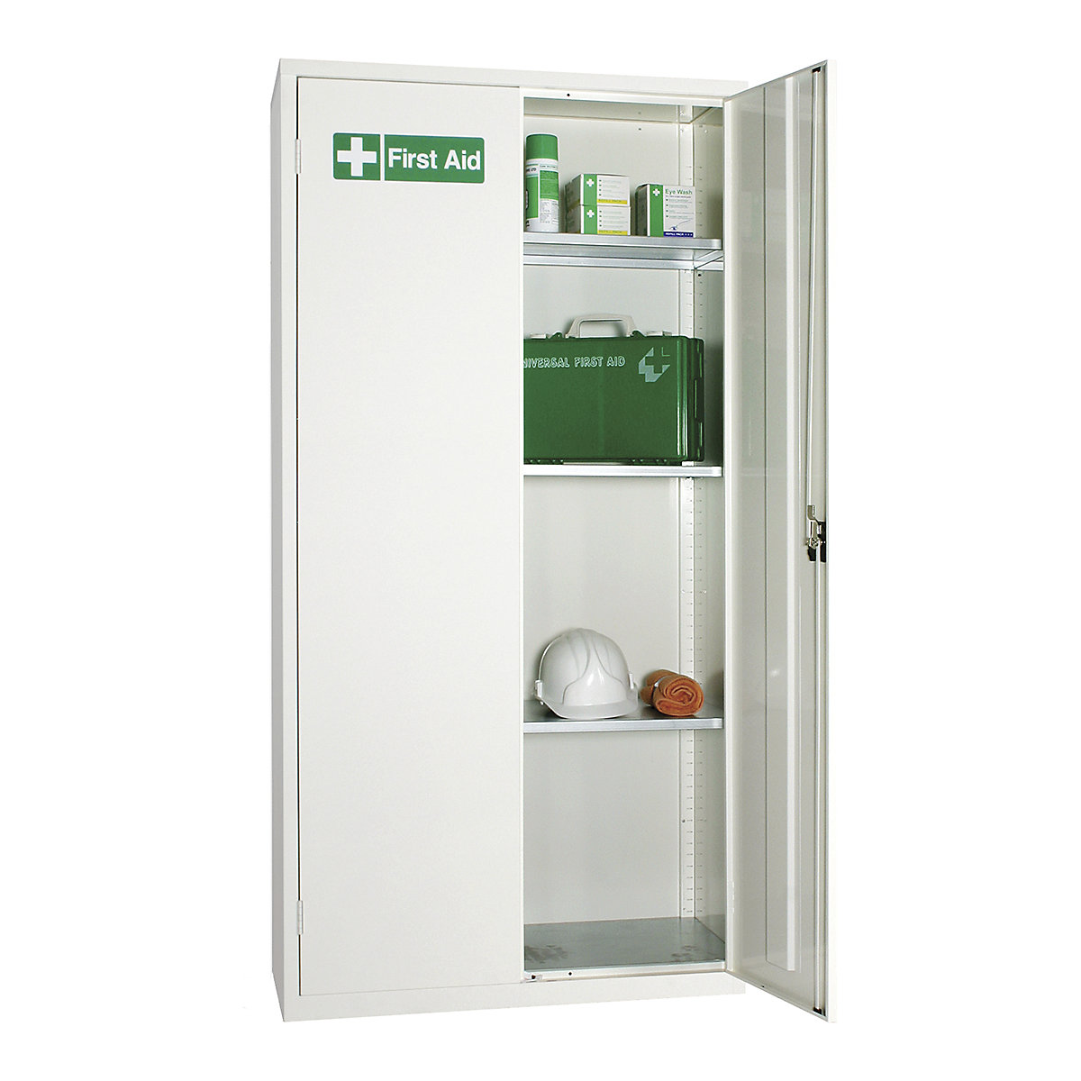 Elite First Aid Cabinets, Elite First Aid Cabinets, Elite First Aid Cabinet | 1830h x 915w x 457d mm | Cam Lock | 3 Adjustable Shelves-2