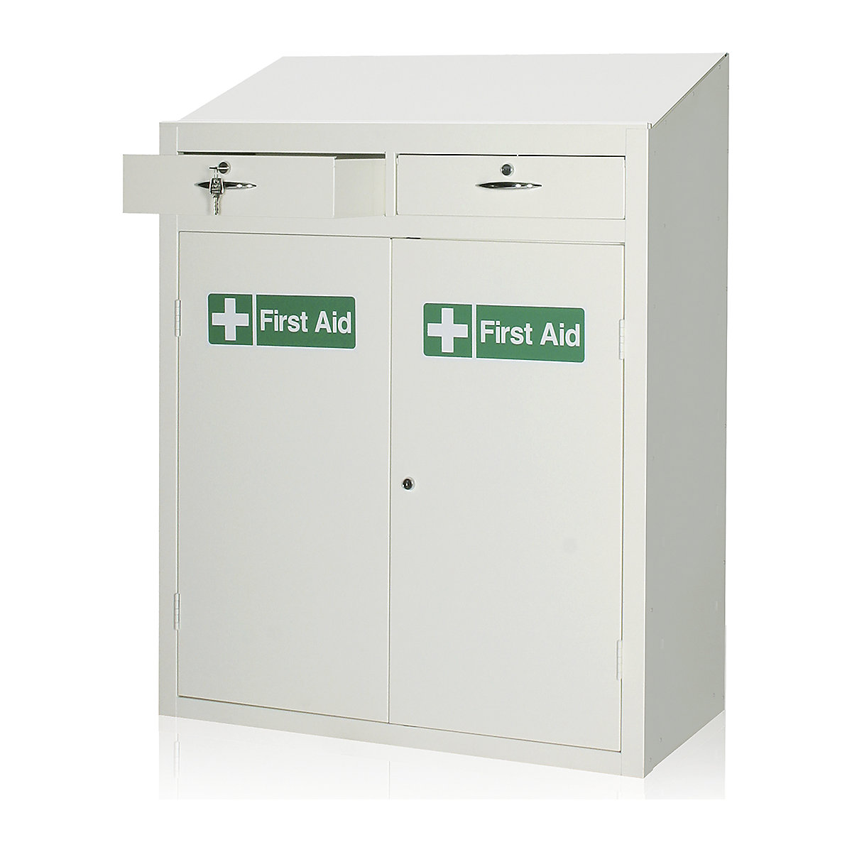 Elite First Aid Workstation, Elite First Aid Workstation, Elite First Aid Workstation | 1200h x 915w x 457d mm | 2 Lockable Drawers | 2 Shelves-0