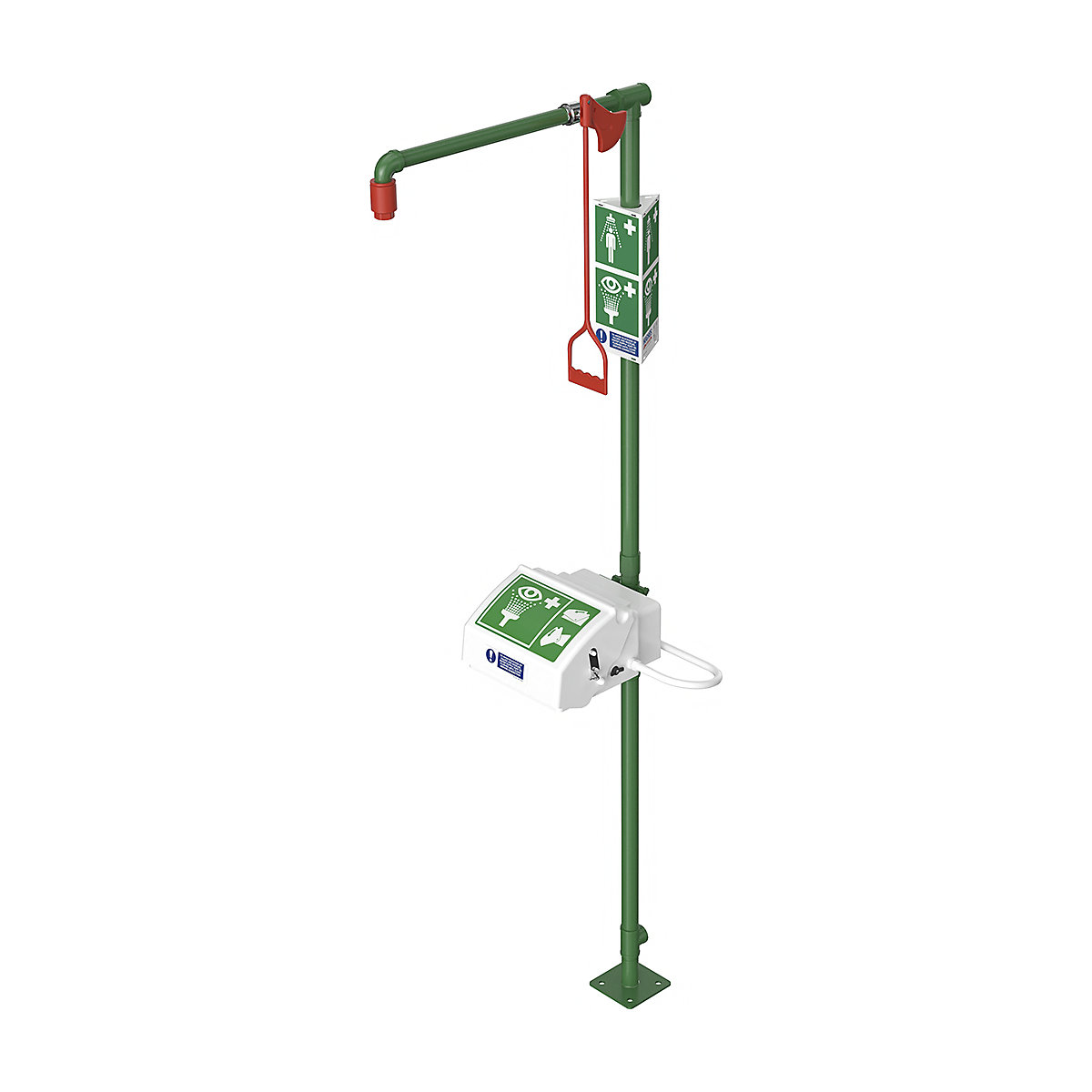 Indoor Unheated Emergency Safety Showers, Indoor Unheated Emergency Safety Showers, Indoor Unheated Emergency Safety Shower | 2617h x 504w x 768d mm | Stainless Steel Pipework | Closed ABS Bowl Combination-2