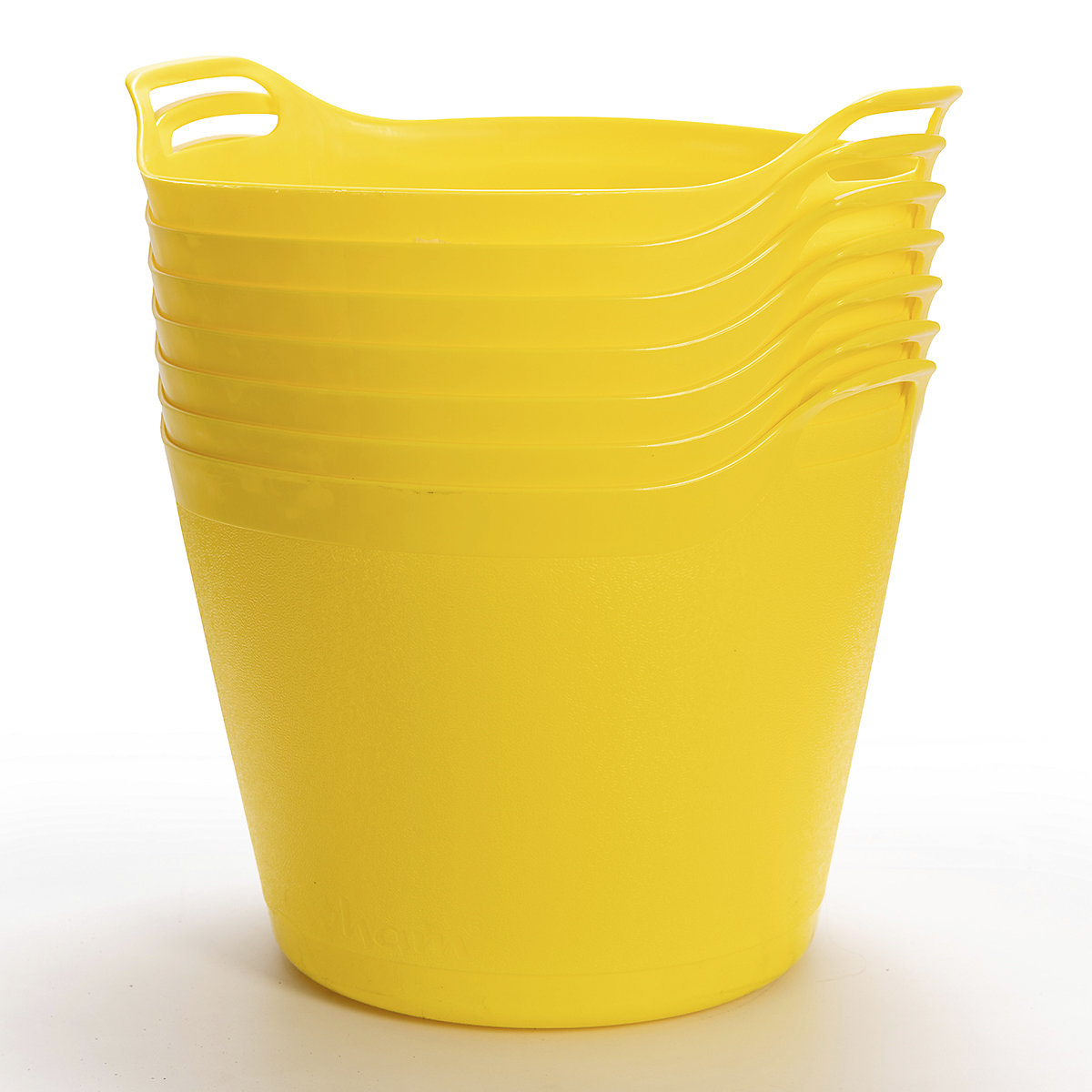 BiGDUG Essentials Flexi Tubs, BiGDUG Essentials Flexi Tubs, Wham Flexi Tub | 360h x 460w x 405d mm | 25 Litre | Yellow | Pack of 6-14