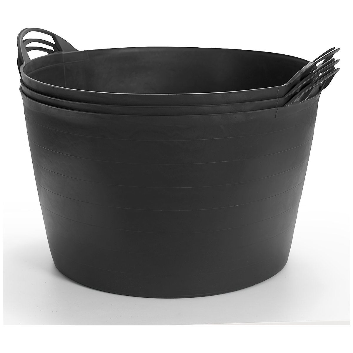BiGDUG Essentials Flexi Tubs, BiGDUG Essentials Flexi Tubs, BiGDUG Essentials Flexi Tub | 380h x 560w x 615d mm | 65 Litre | Recycled Black | Pack of 3-11