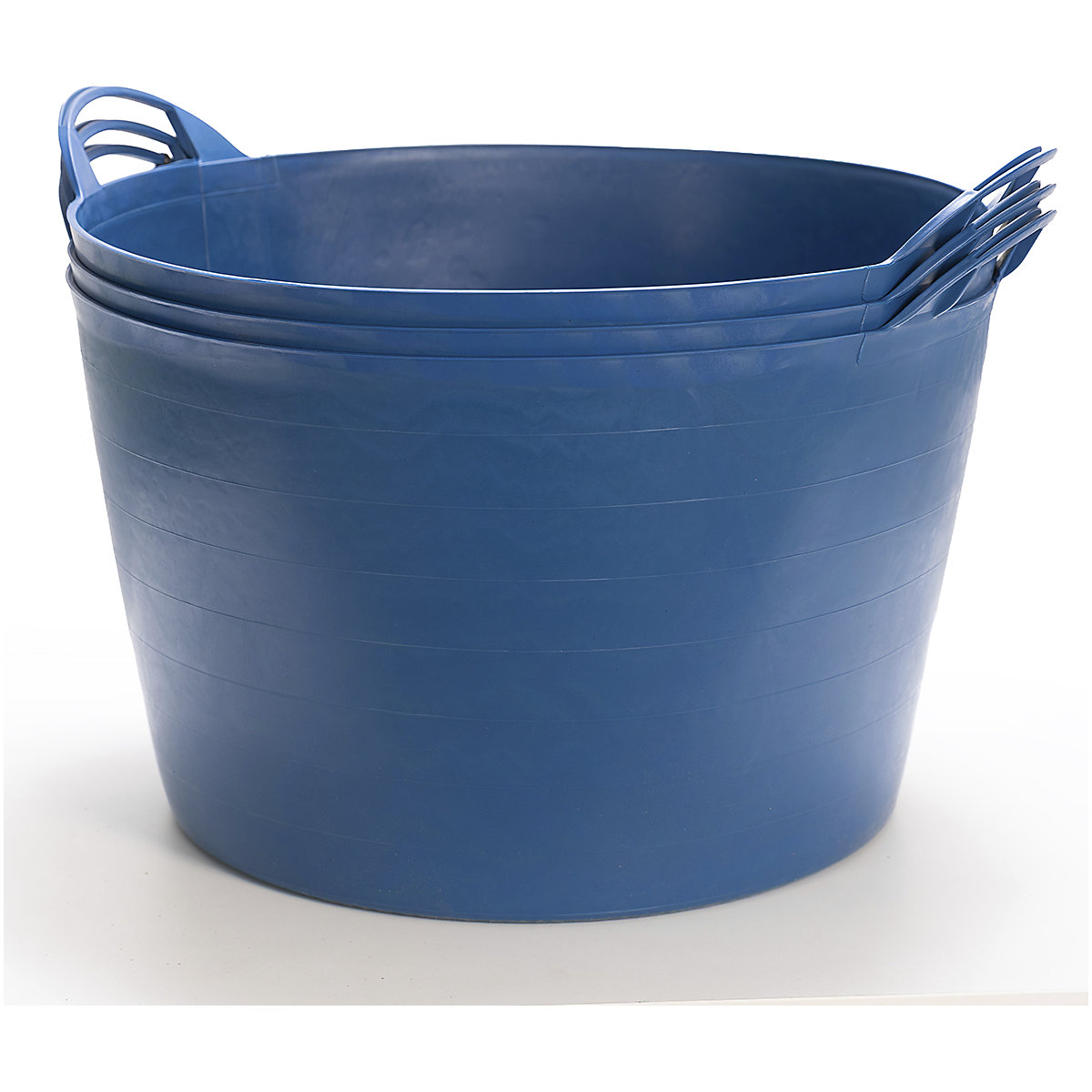 BiGDUG Essentials Flexi Tubs, BiGDUG Essentials Flexi Tubs, BiGDUG Essentials Flexi Tub | 380h x 560w x 615d mm | 65 Litre | Recycled Blue | Pack of 3-3