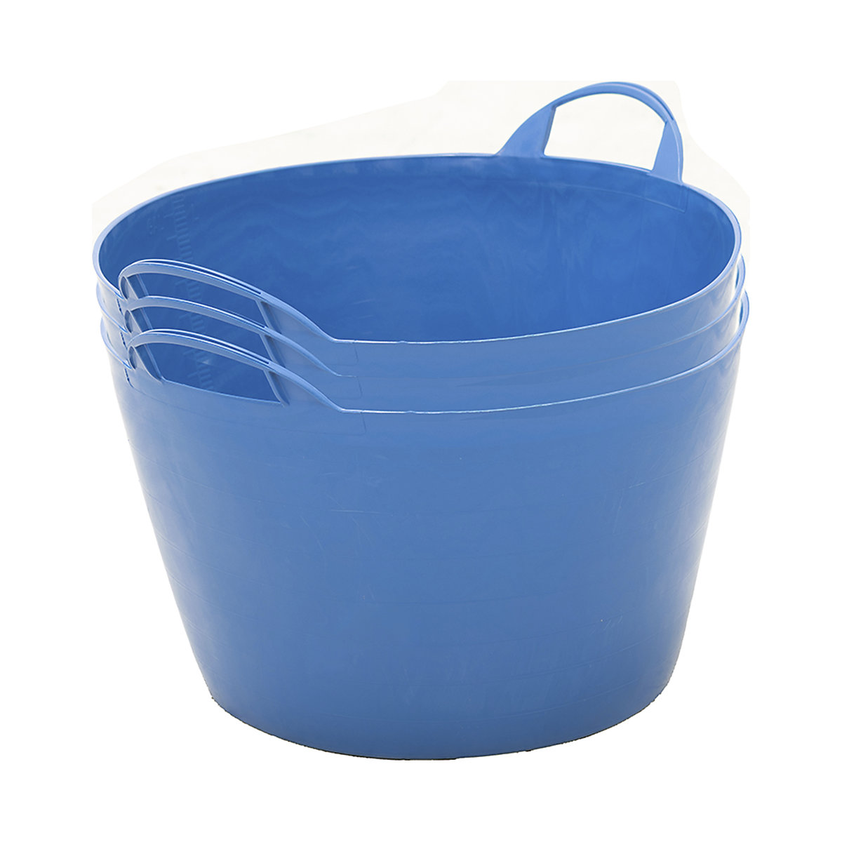 BiGDUG Essentials Flexi Tubs, BiGDUG Essentials Flexi Tubs, BiGDUG Essentials Flexi Tub | 380h x 560w x 615d mm | 65 Litre | Recycled Blue | Pack of 3-2
