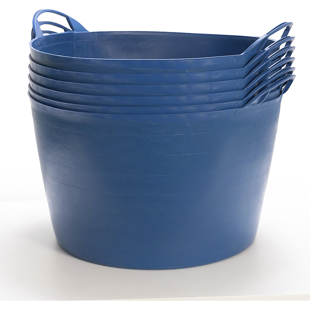 BiGDUG Essentials Flexi Tubs, BiGDUG Essentials Flexi Tubs, BiGDUG Essentials Flexi Tub | 380h x 560w x 615d mm | 65 Litre | Recycled Blue | Pack of 6-2