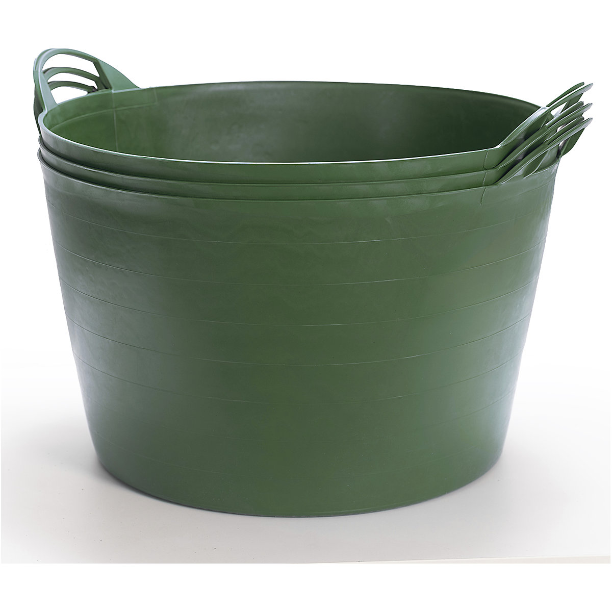 BiGDUG Essentials Flexi Tubs, BiGDUG Essentials Flexi Tubs, BiGDUG Essentials Flexi Tub | 380h x 560w x 615d mm | 65 Litre | Recycled Green | Pack of 3-7