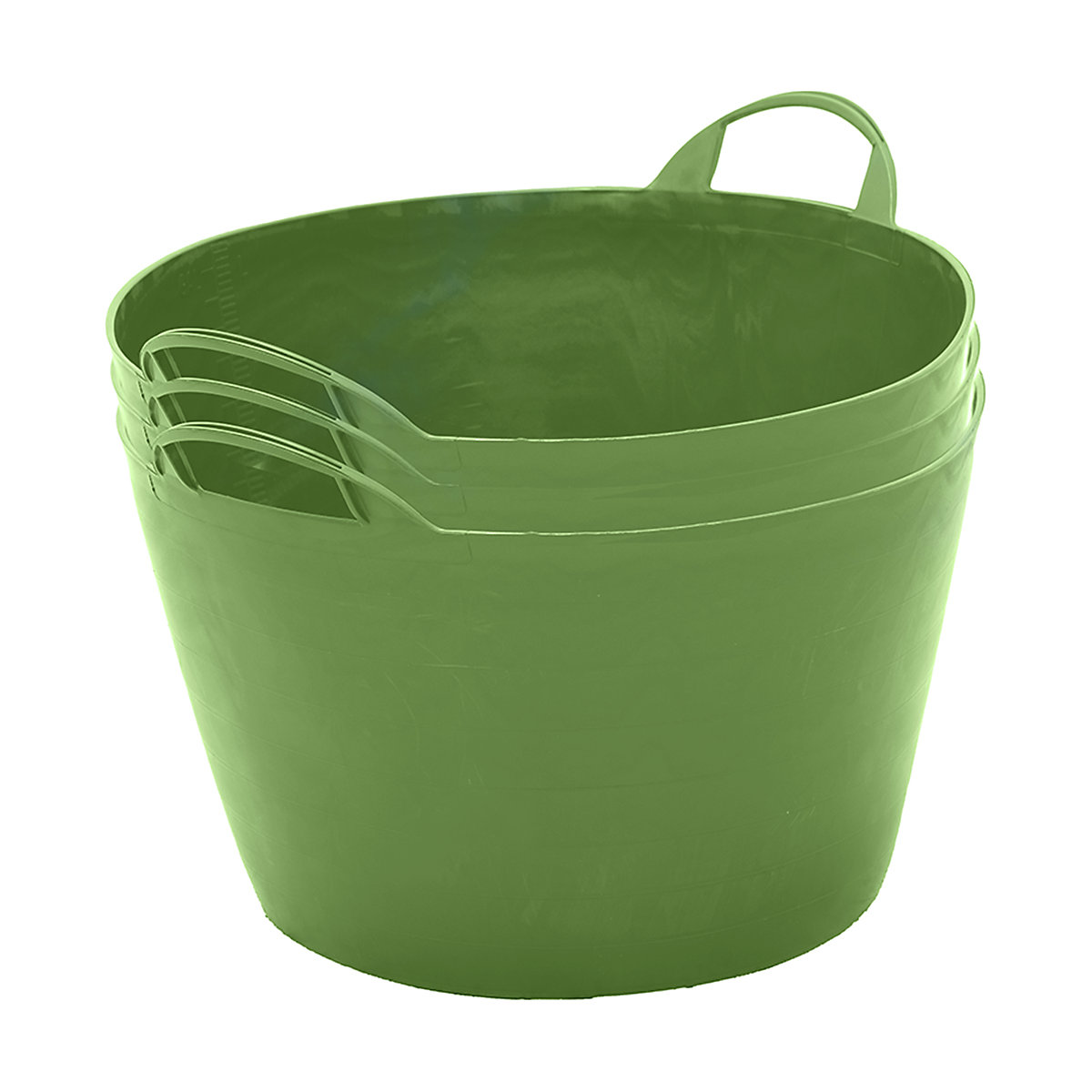 BiGDUG Essentials Flexi Tubs, BiGDUG Essentials Flexi Tubs, BiGDUG Essentials Flexi Tub | 380h x 560w x 615d mm | 65 Litre | Recycled Green | Pack of 3-6