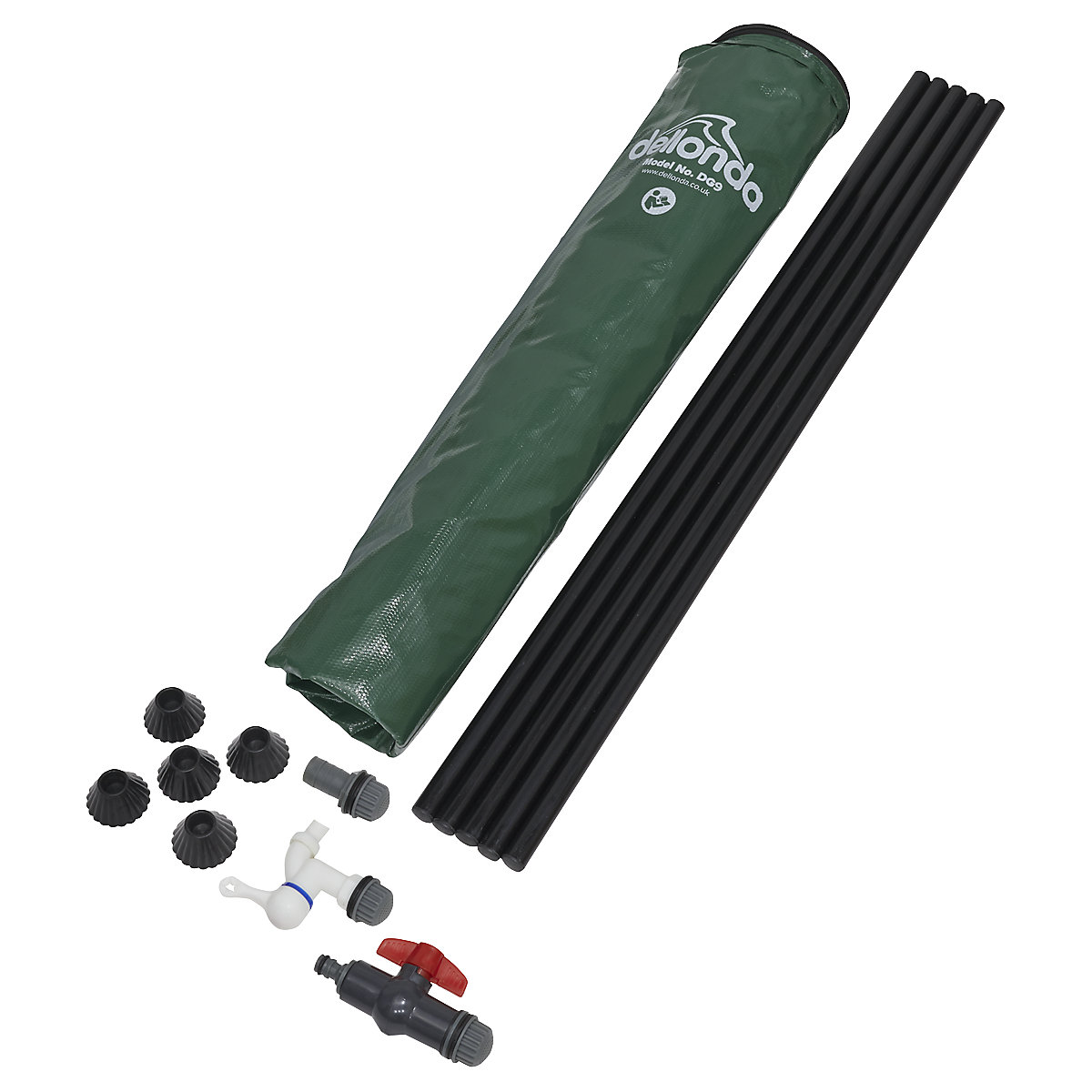 Dellonda 250L Collapsible PVC Garden Water Butt | Zipped Lid & Drain Tap (Product illustration 3)-2