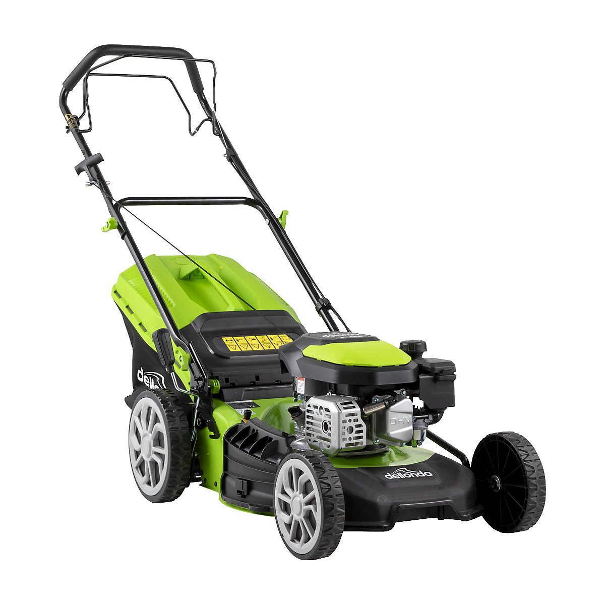 Dellonda Self-Propelled Petrol Lawn Mower with Height Adjustment & Grass Bag