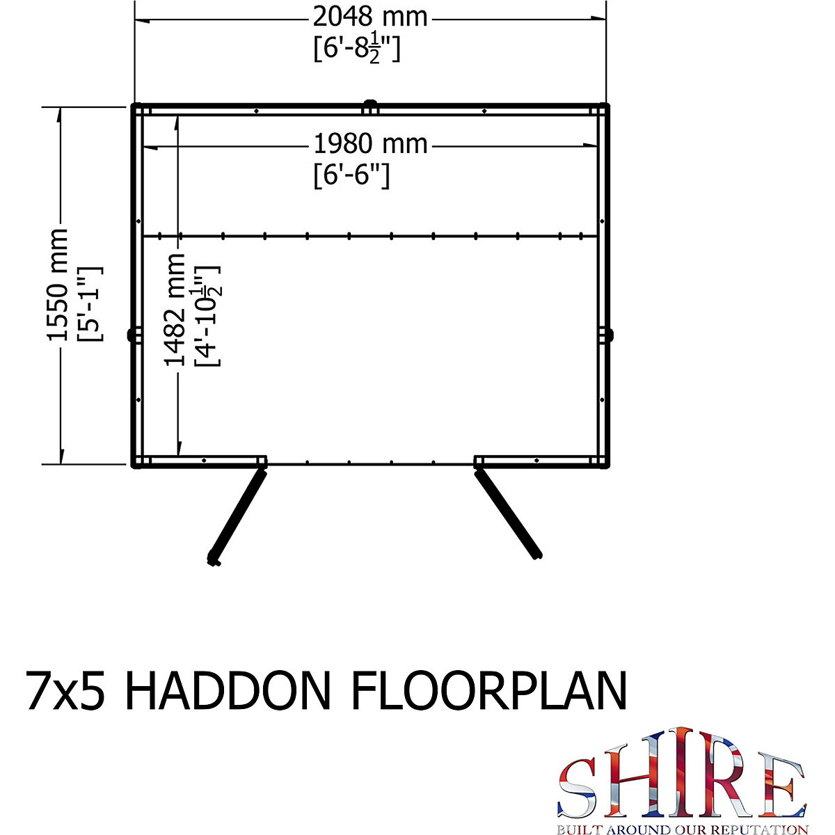Shire Haddon Shiplap Summerhouse (Product illustration 3)-2