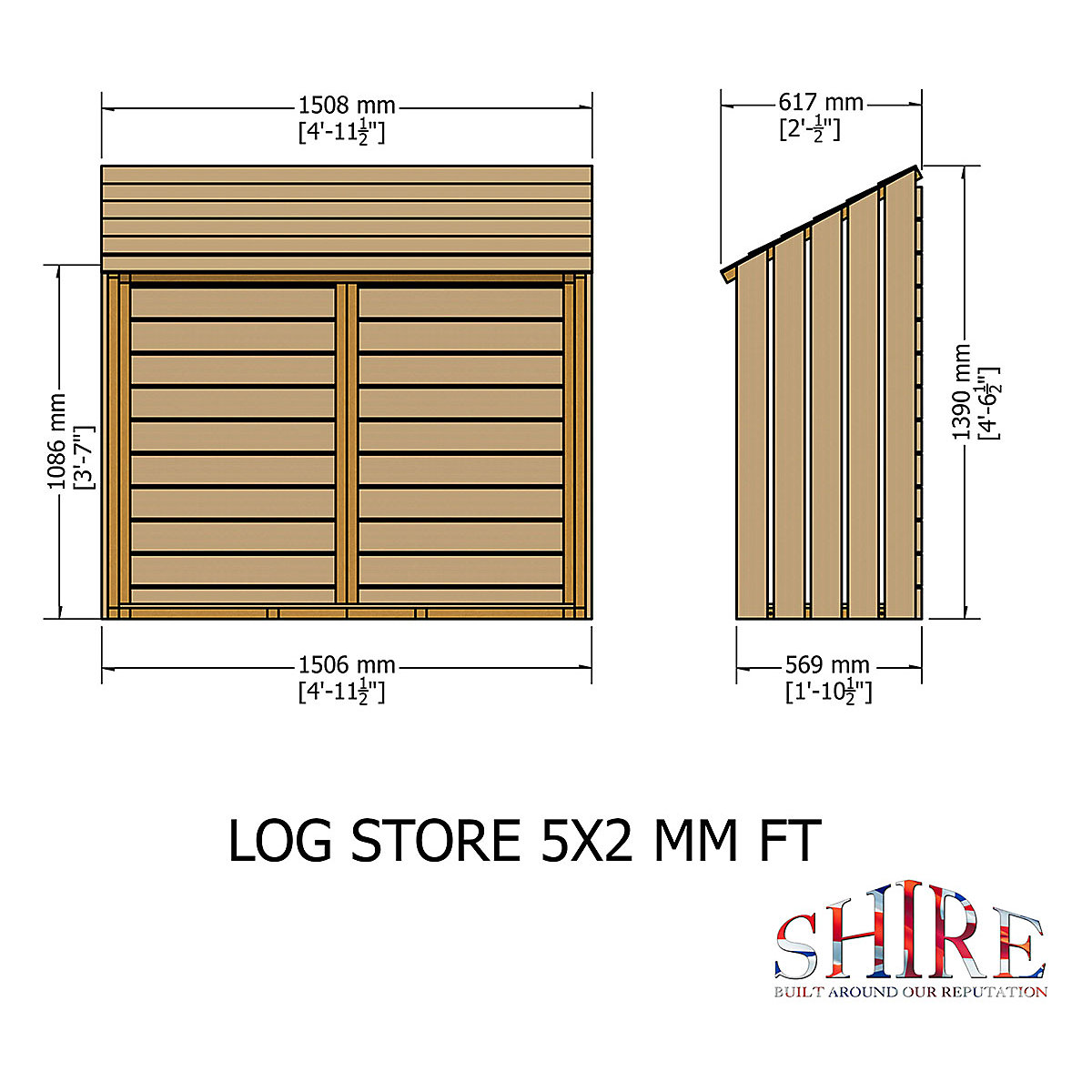 Shire Small Log Store (Product illustration 4)-3