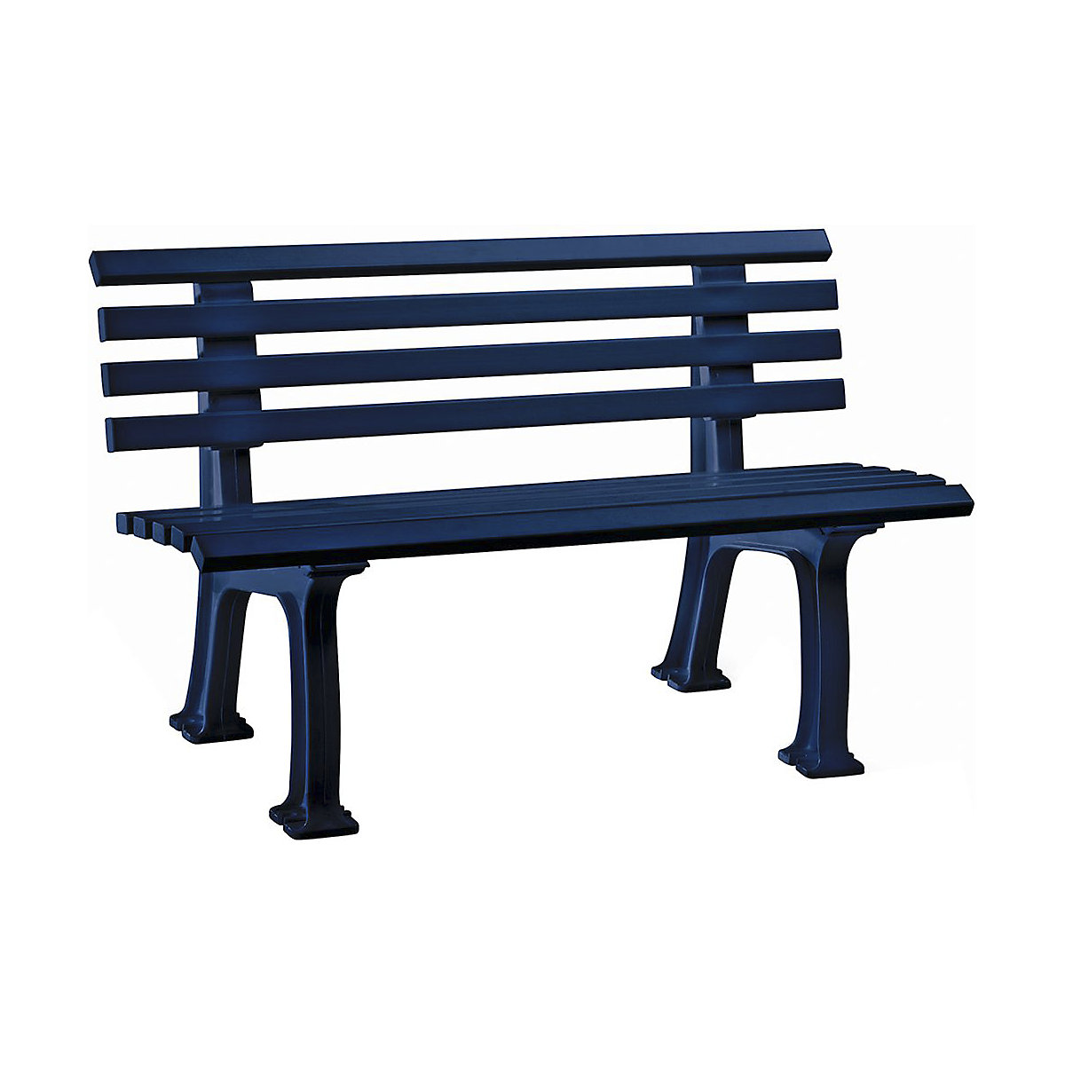 Plastic Park Benches | Green, Blue & White