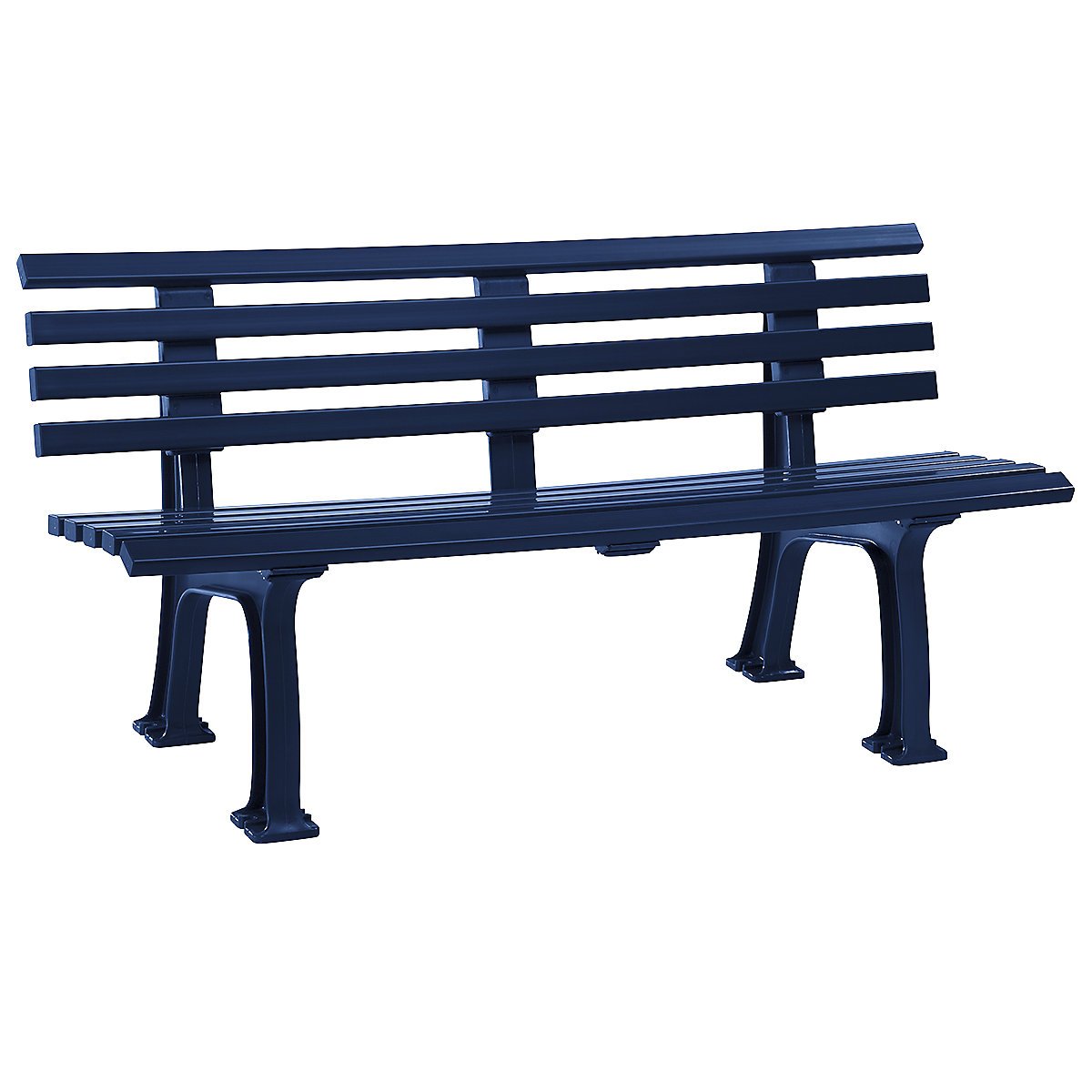 Plastic Park Benches | Green, Blue & White (Product illustration 9)-8