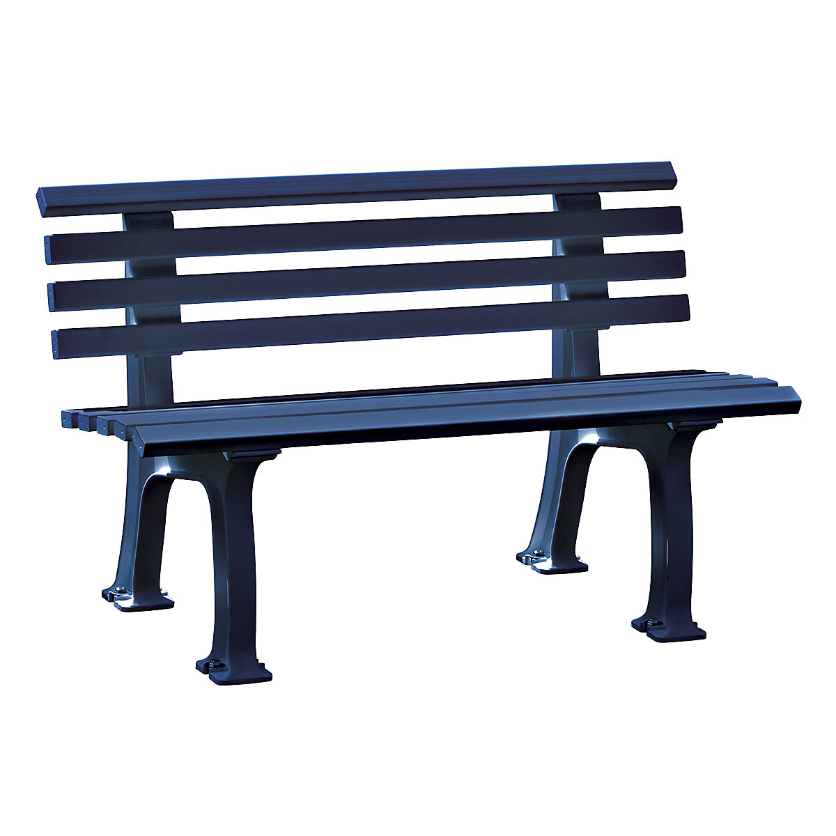 Plastic Park Benches | Green, Blue & White (Product illustration 10)-9