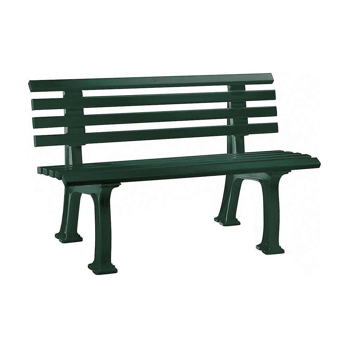 Plastic Park Benches | Green, Blue & White