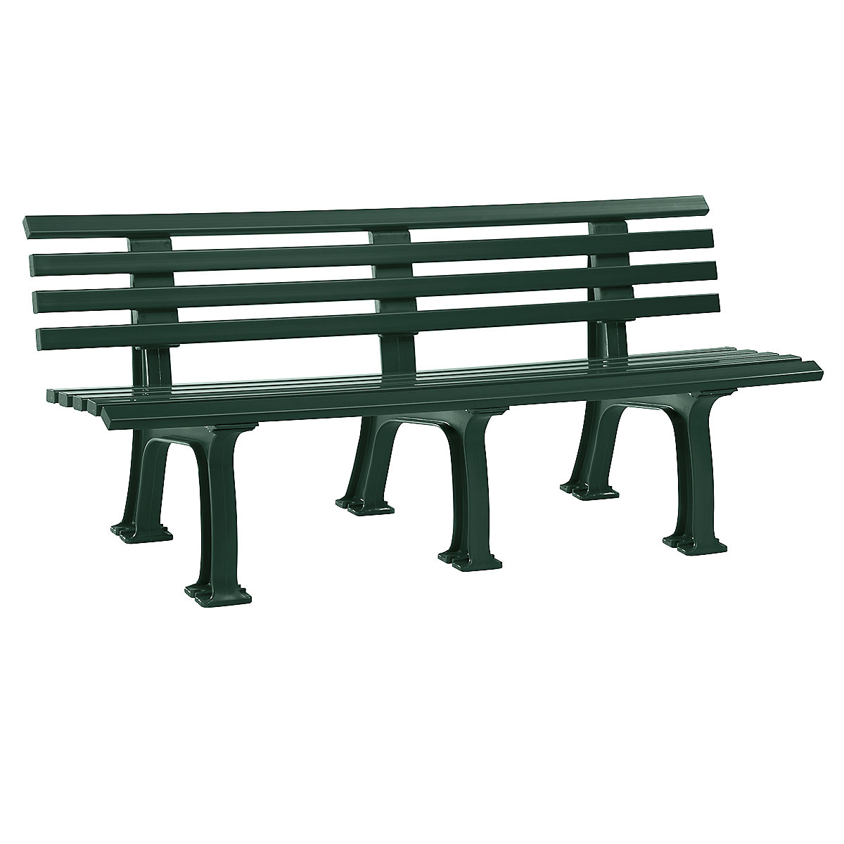 Plastic Park Benches | Green, Blue & White (Product illustration 5)-4