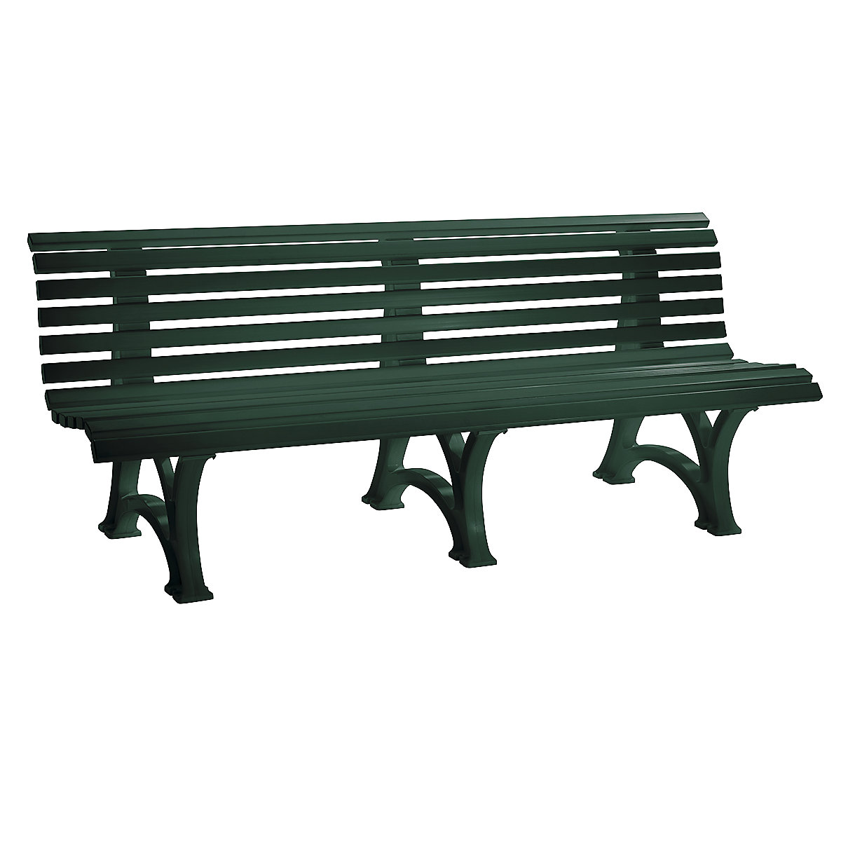 Plastic Park Benches | Green, Blue & White