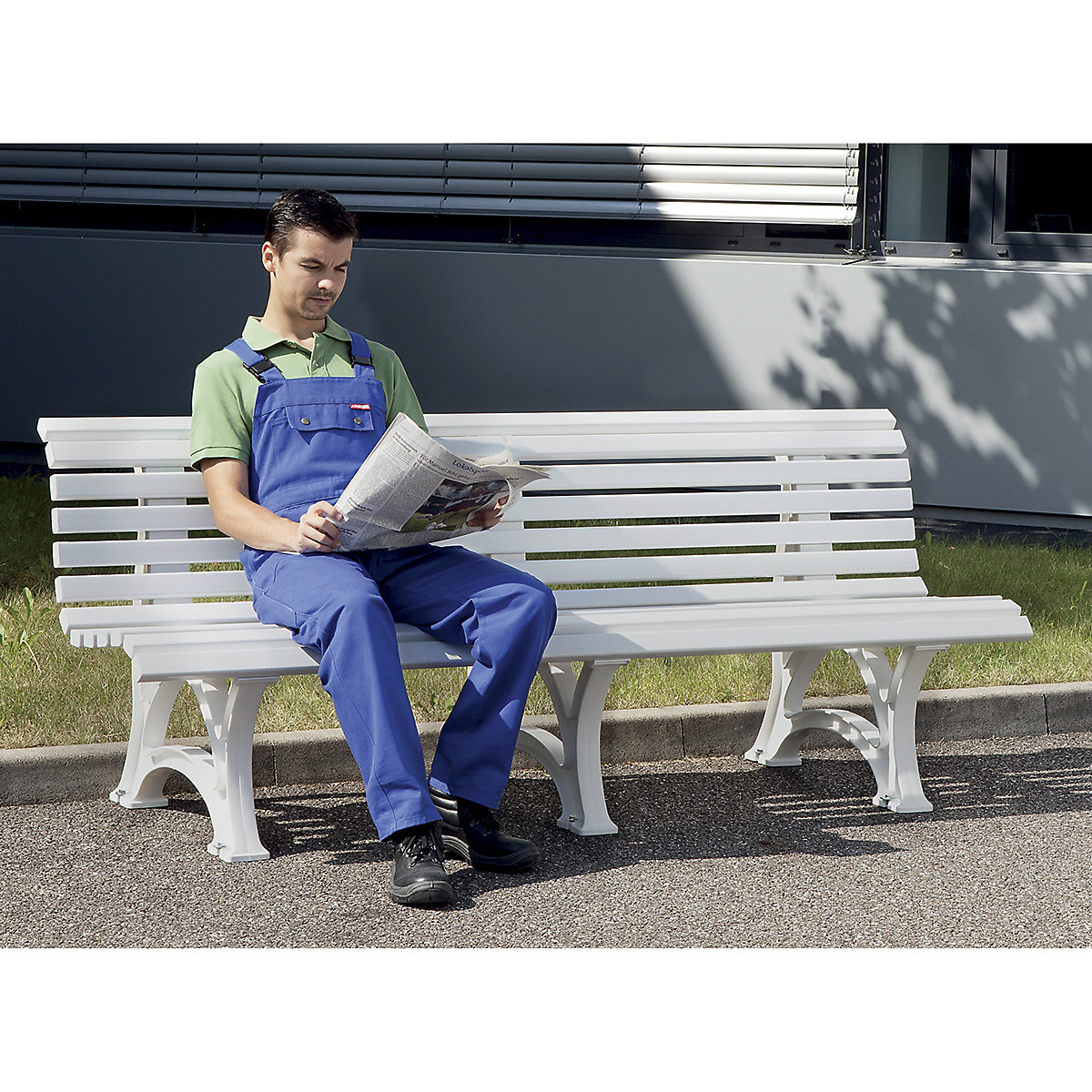 Plastic Park Benches | Green, Blue & White (Product illustration 13)-12