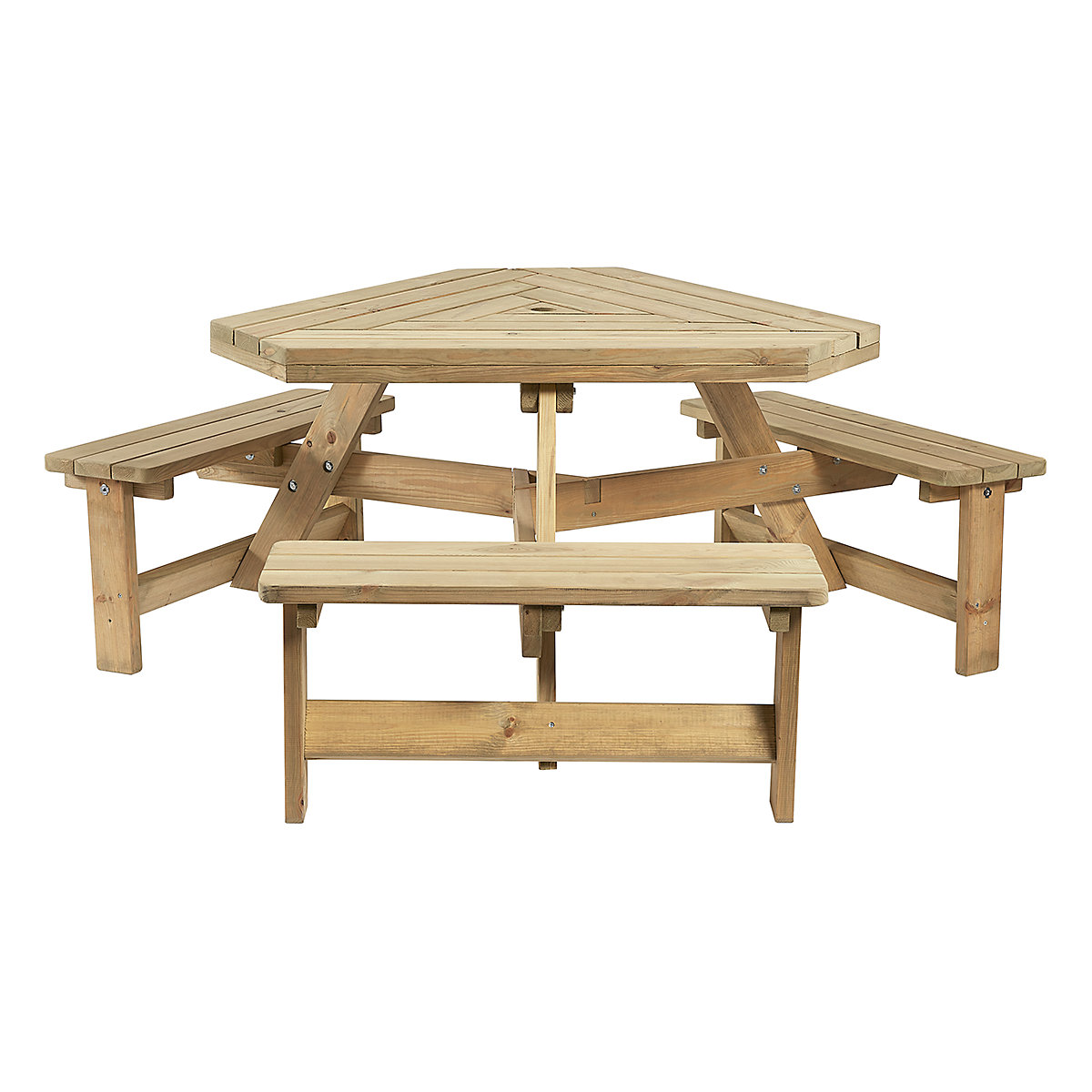 Triangle Picnic Table | 6-9 Seater (Product illustration 2)-1