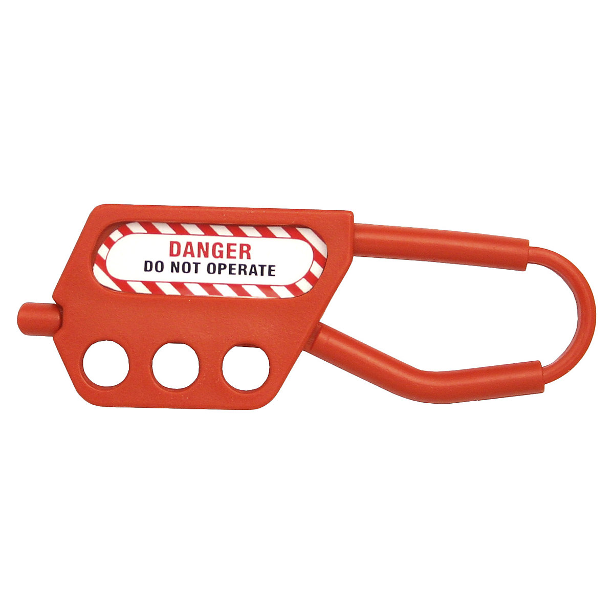 Di-electric Lockout Hasps, Di-electric Lockout Hasps, Dielectric Lockout Hasp | 4 Holes | 6mm Thread | Red-0