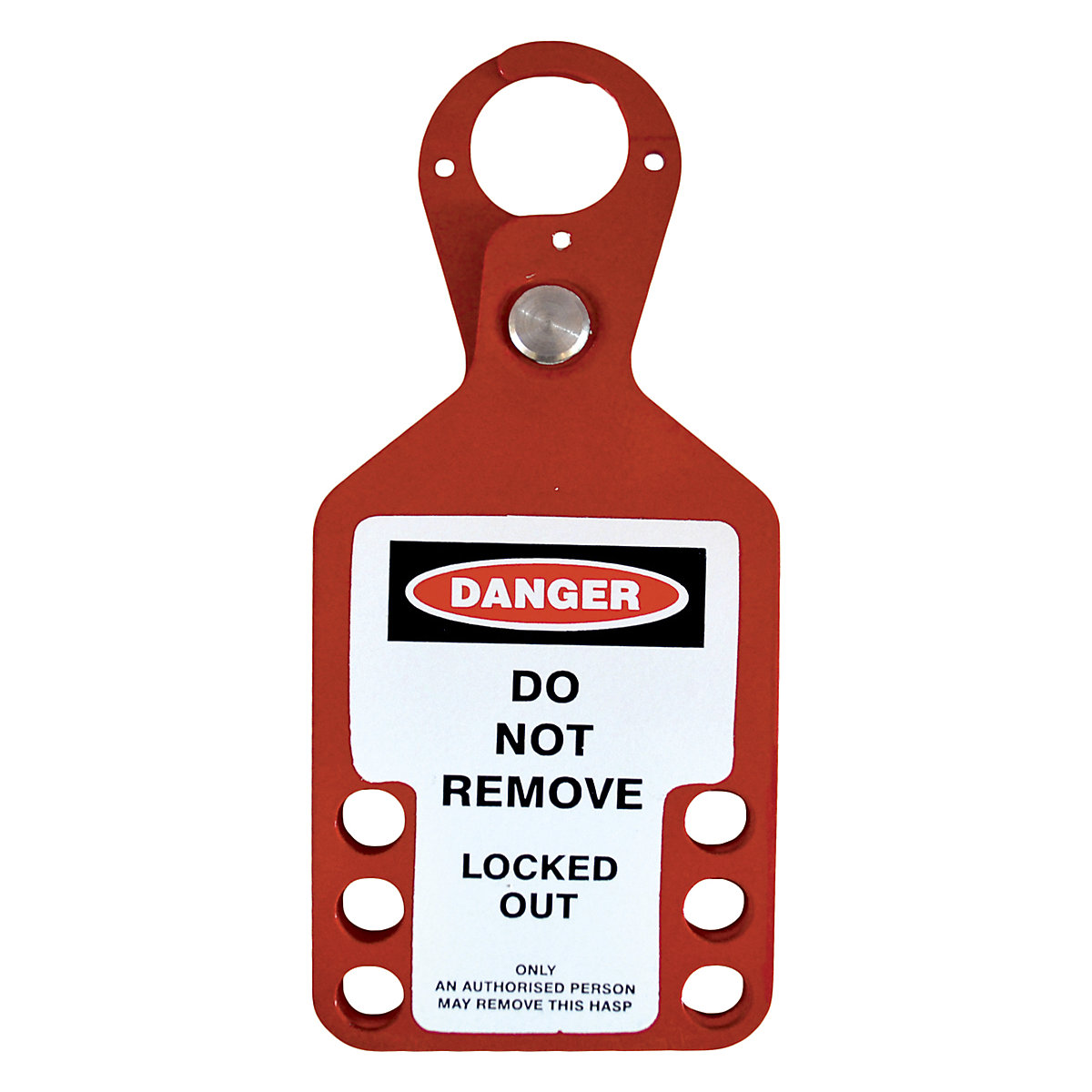 Sign Hasps, Sign Hasps, Sign Hasp | Small Head | 6 Holes | Red-0