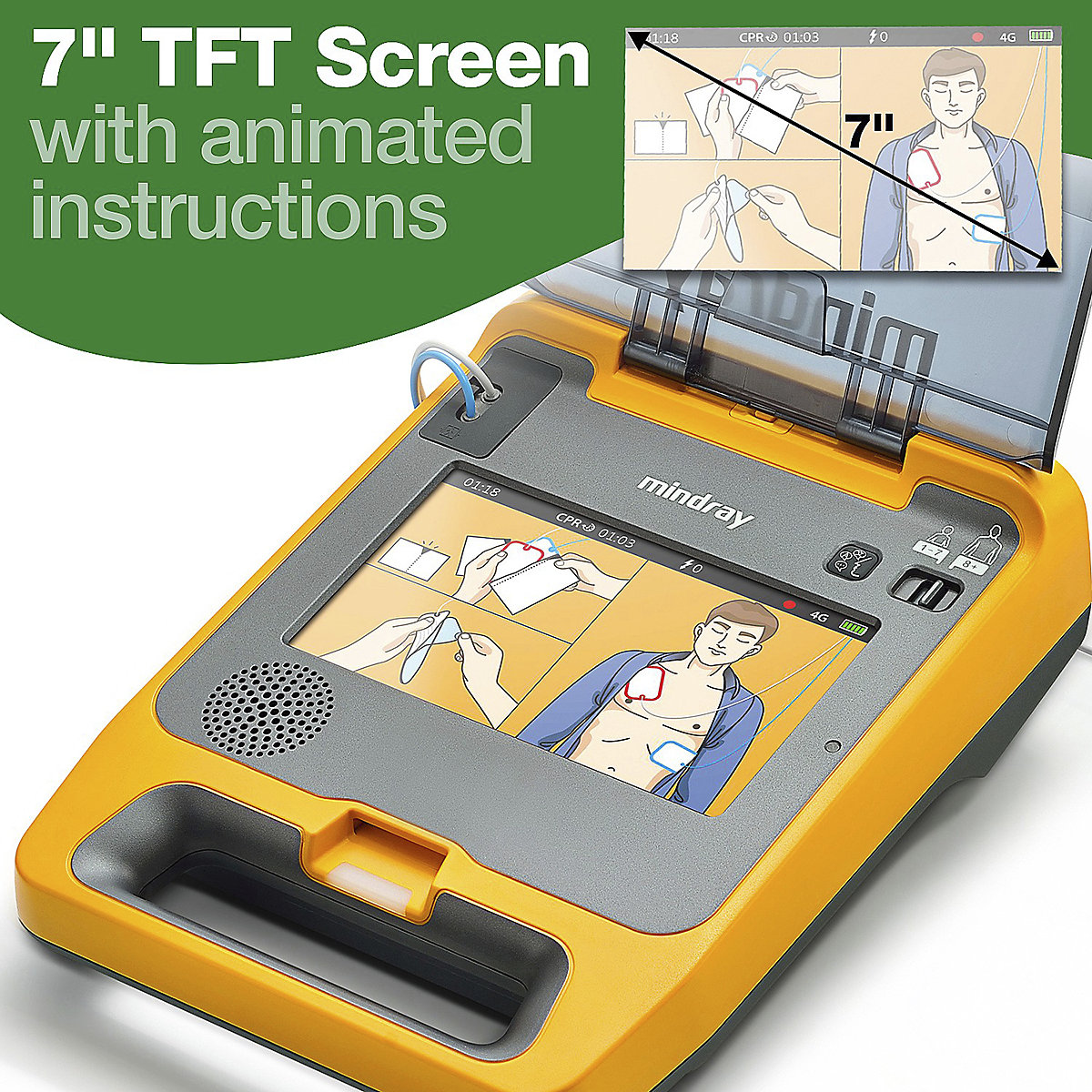 Mindray BeneHeart C2 AED Defibrillator (Product illustration 4)-3