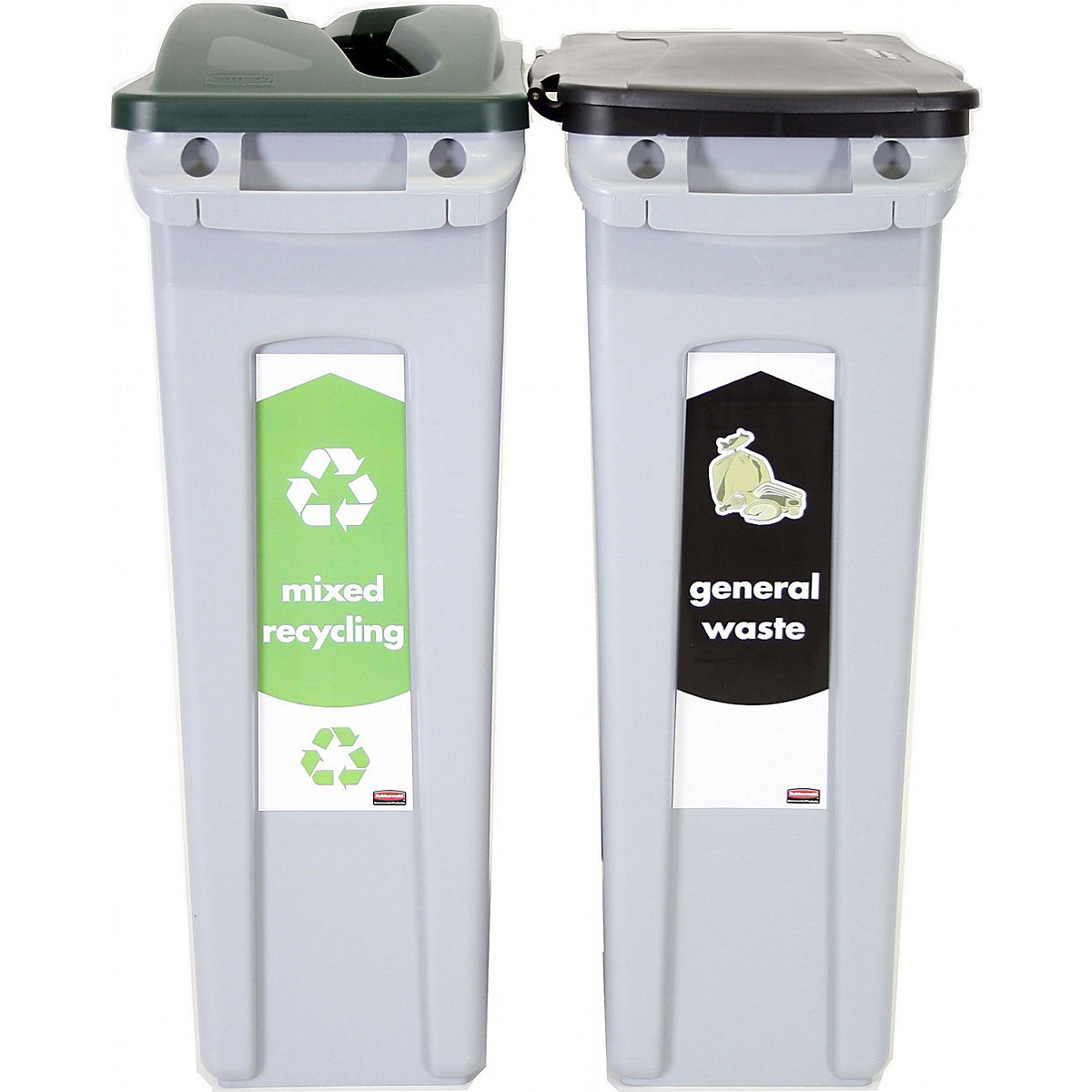 Rubbermaid Slim Jim Vented Recycling Bin Starter Packs (Product illustration 3)-2
