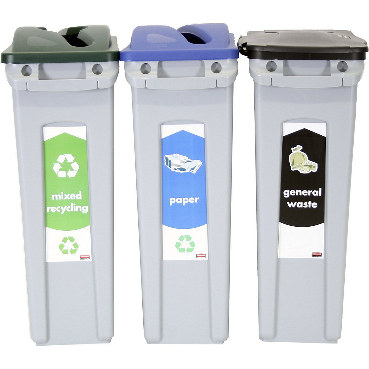 Rubbermaid Slim Jim Vented Recycling Bin Starter Packs (Product illustration 5)-4