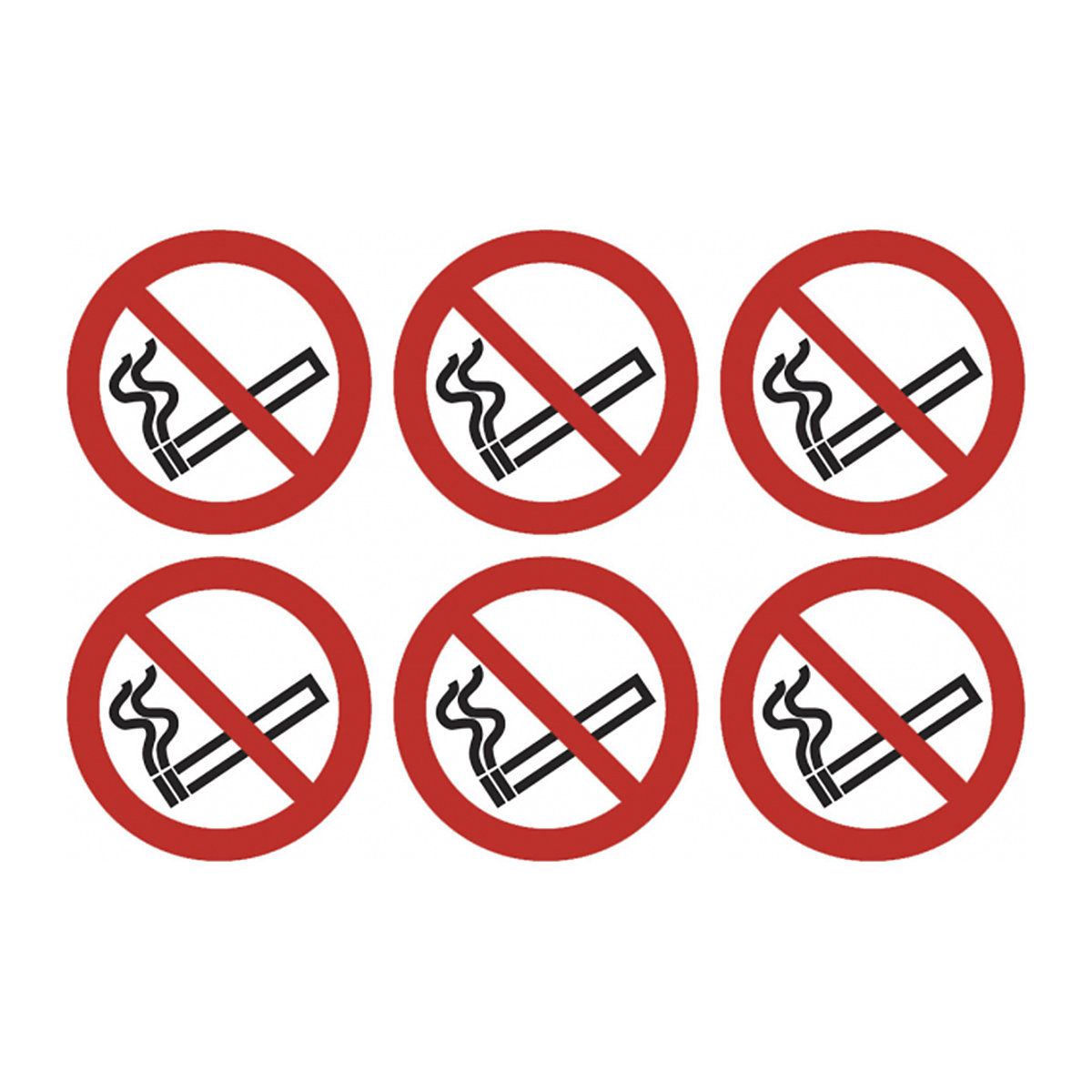 24 No Smoking Symbol 6 Per Sheet 4 Sheets Safety Sign