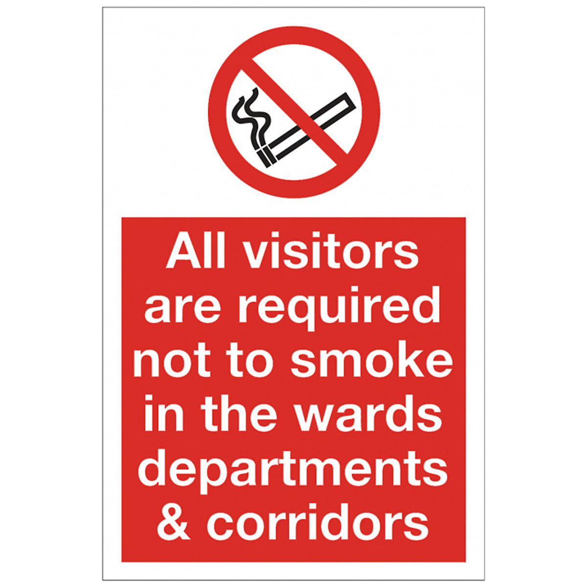 All Visitors Are Required Not To Smoke Safety Sign