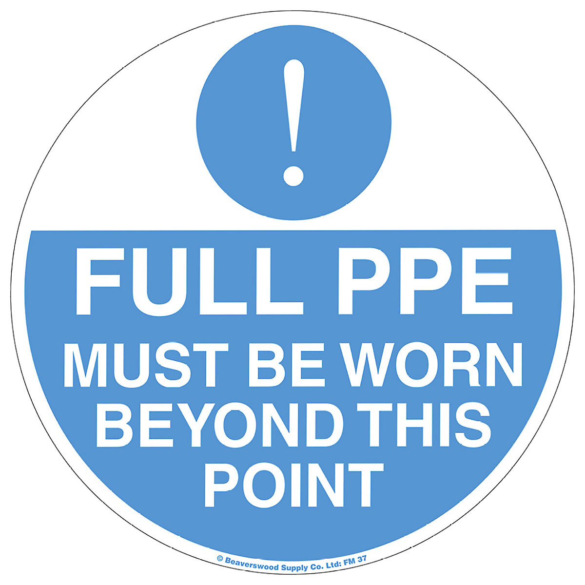 Beaverswood Floor Graphic Markers, Beaverswood Floor Graphic Markers, Beaverswood Floor Graphic Markers | 430mm | Full PPE Must Be Worn-0