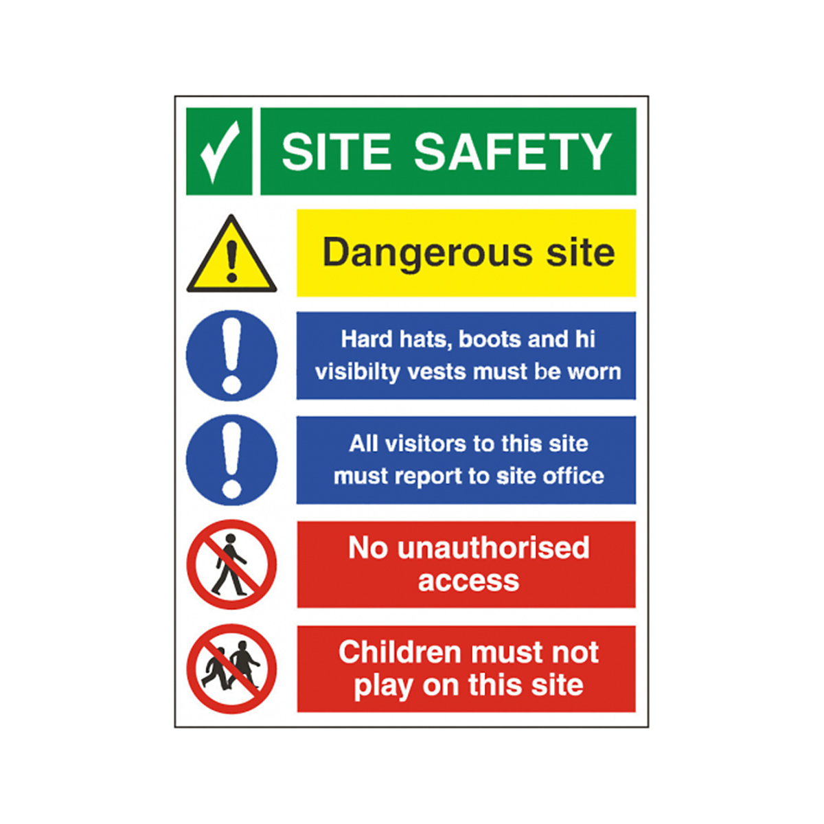 Budget Site Safety Board Safety Sign With BiGDUG