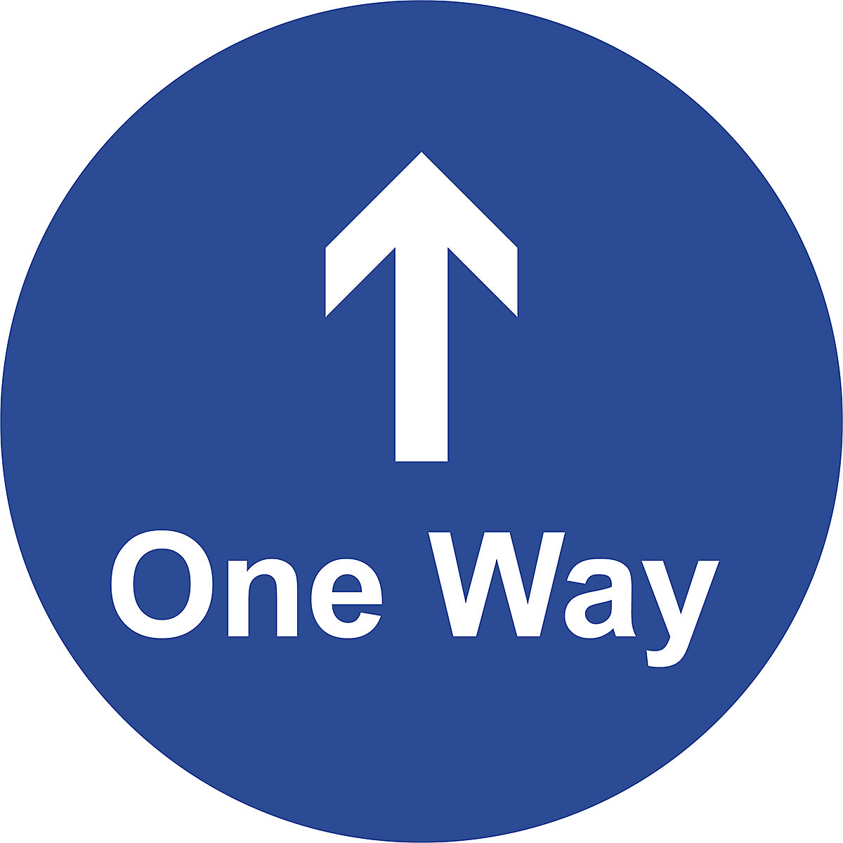 Circular Social Distance Floor Signs, Circular Social Distance Floor Signs, Circular Social Distance Floor Sign | One Way Arrow | 450mm diameter-0