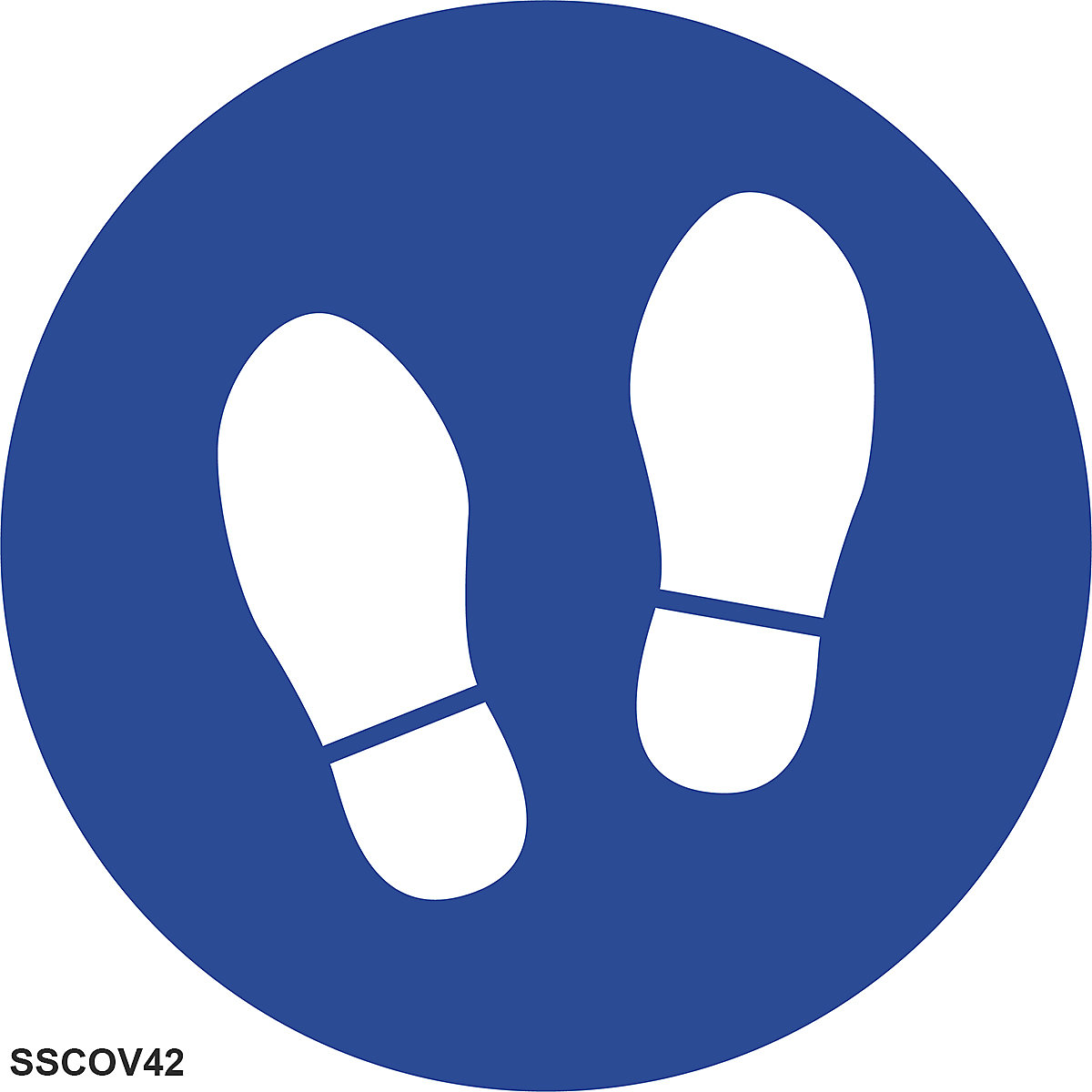 Circular Social Distance Floor Signs (Product illustration 4)-3