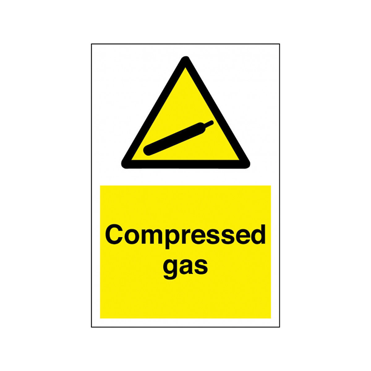 Compressed Gas Safety Sign