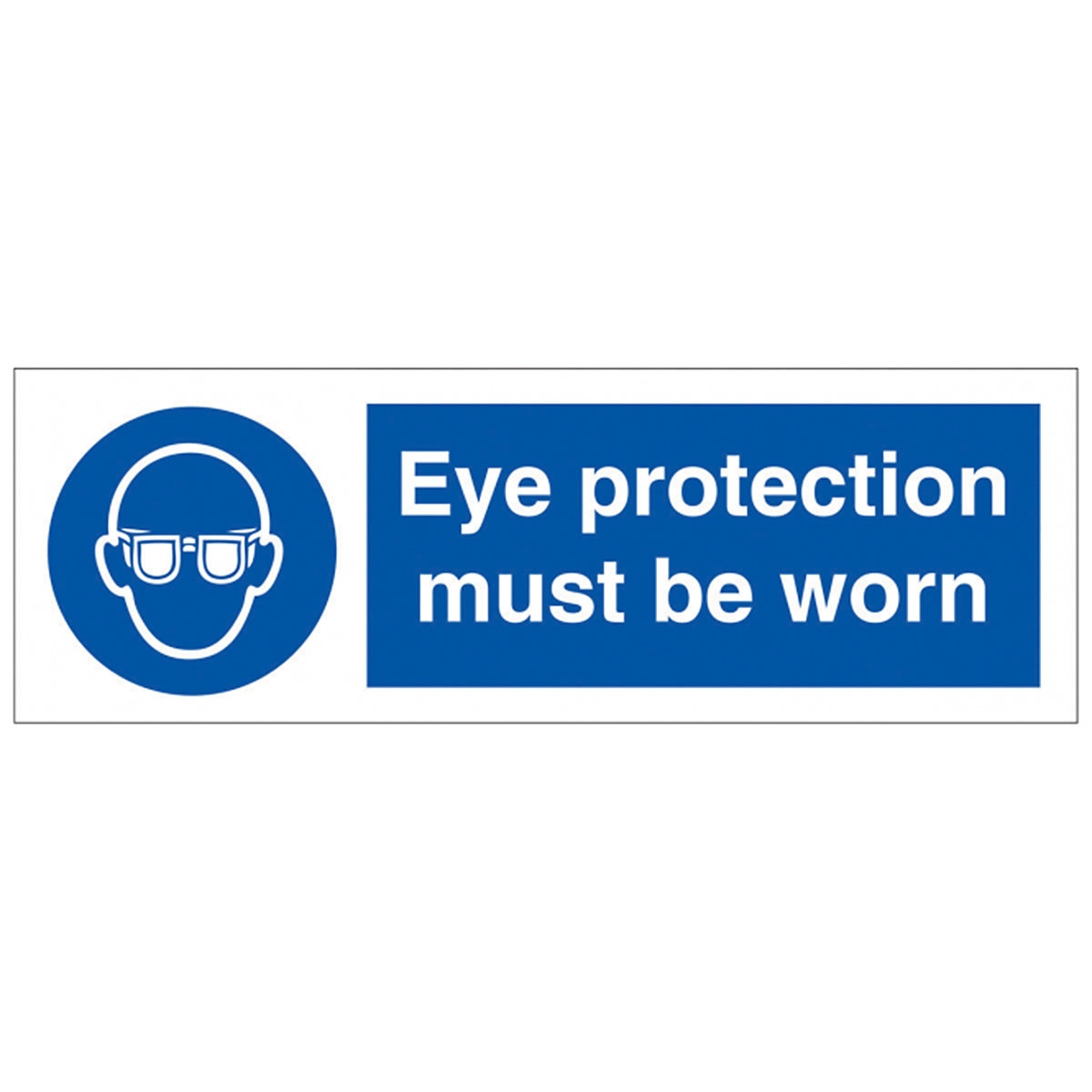 Eye Protection Must Be Worn (Horizontal) Safety Sign