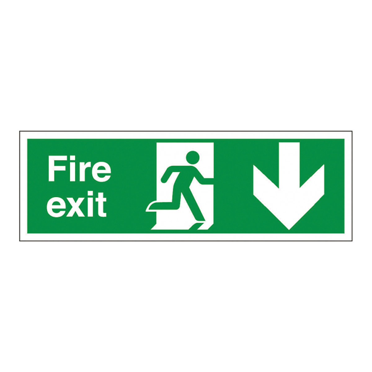 Fire Exit Arrow Down Safety Signs