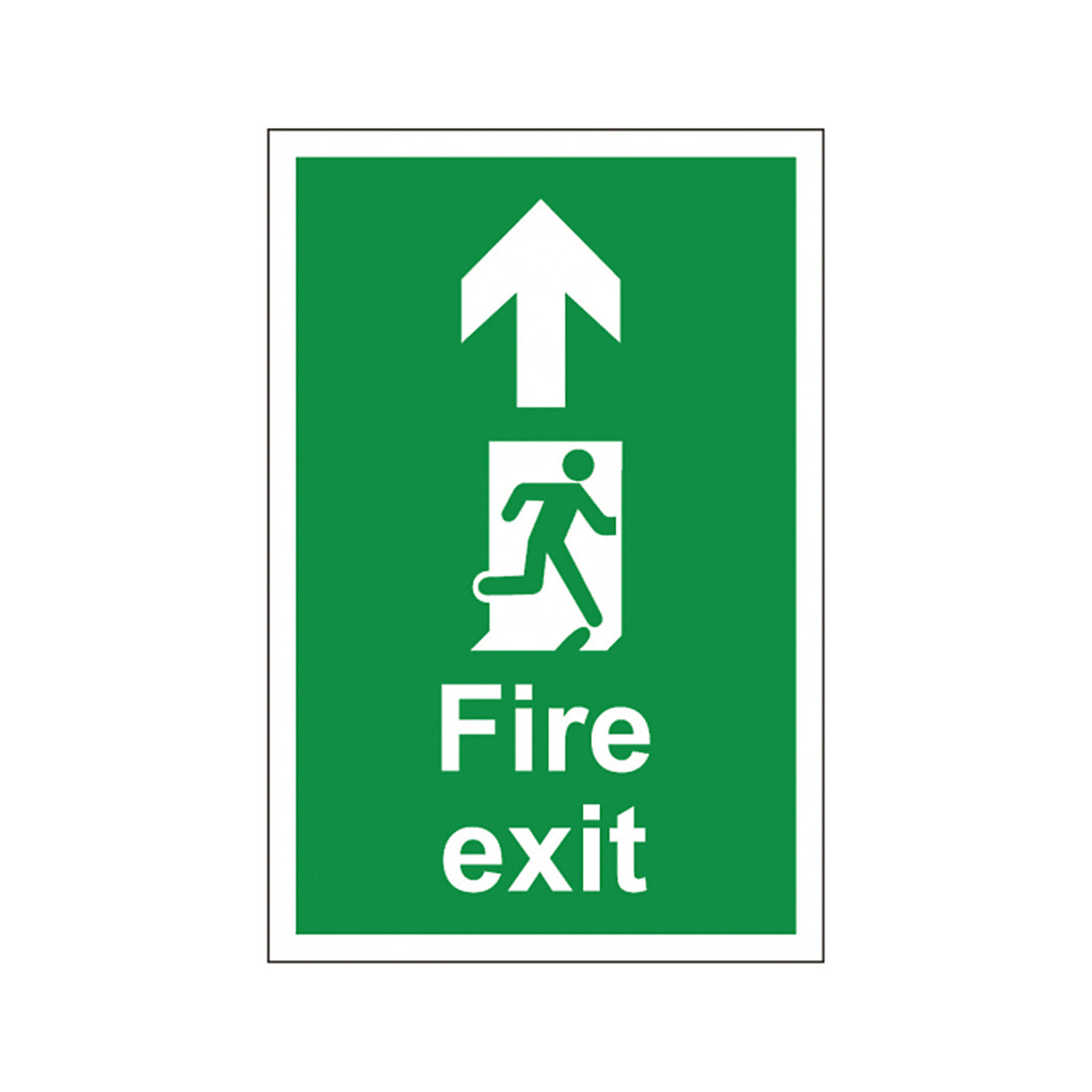 Fire Exit Arrow Up 200mm x 300mm Safety Signs
