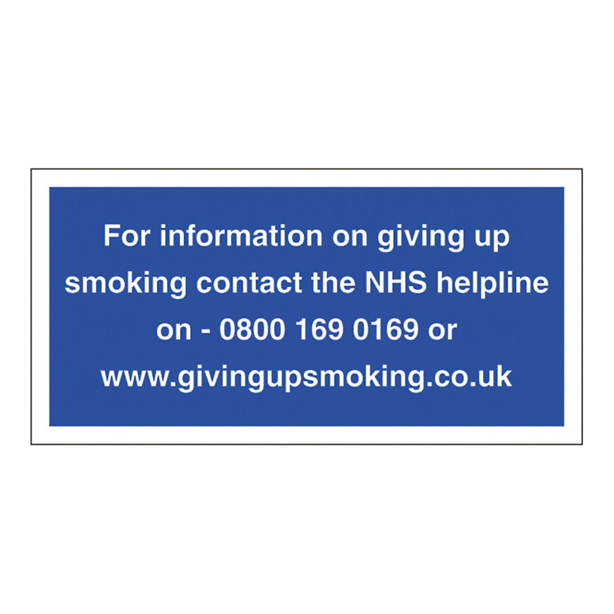 For Info On Giving Up Safety Sign
