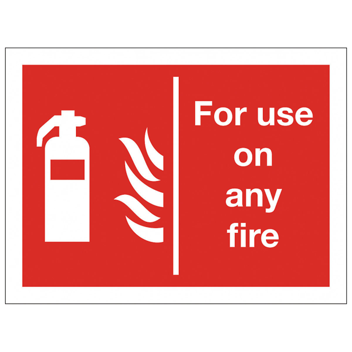 For Use On Any Fire Safety Signs