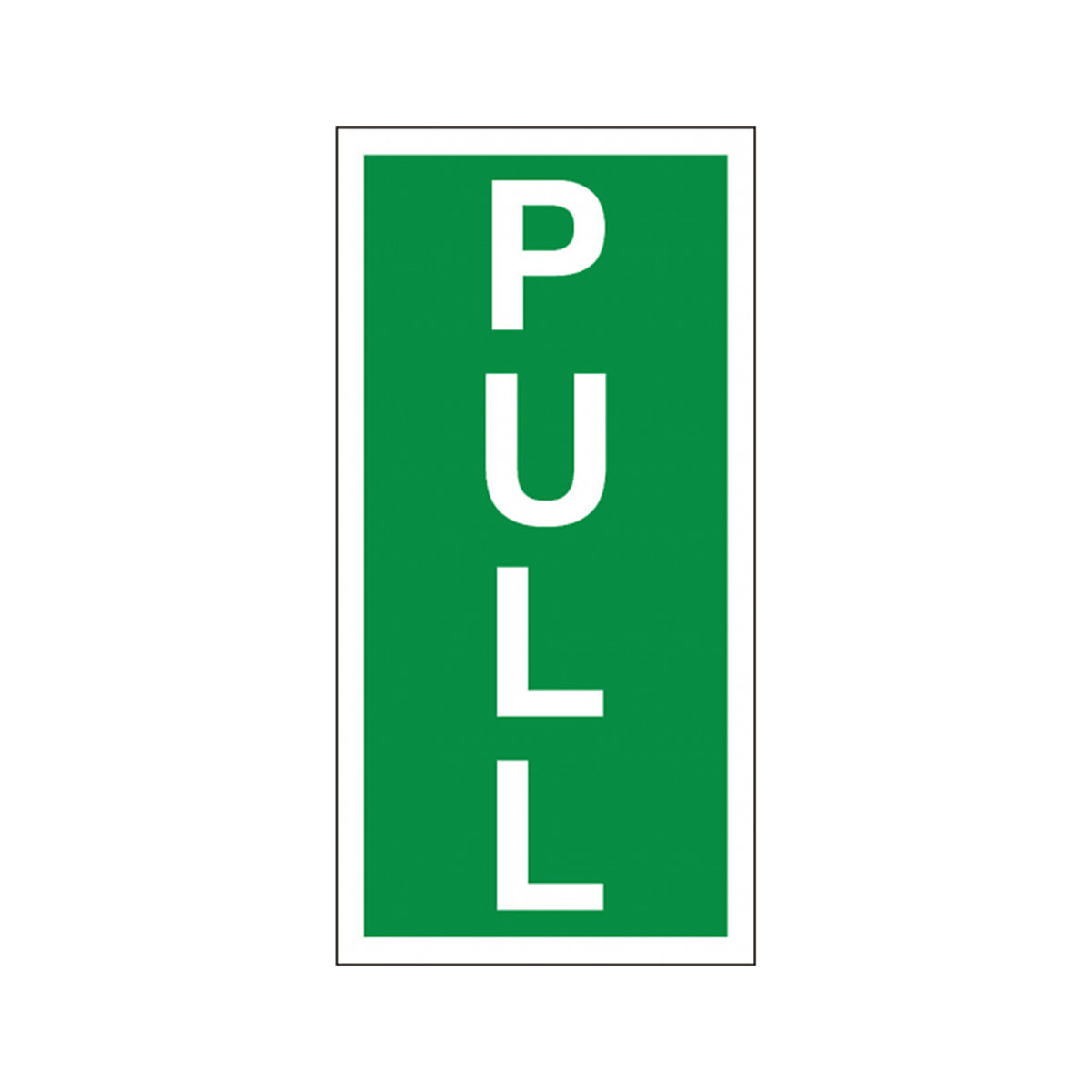 Green Push or Pull Signs, Green Push or Pull Signs, Green Push or Pull Signs | 75mm x 150mm | Self Adhesive Vinyl | Pull-1