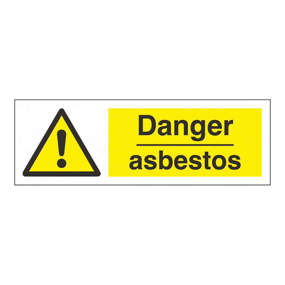 Horizontal Danger Asbestos Safety Sign
