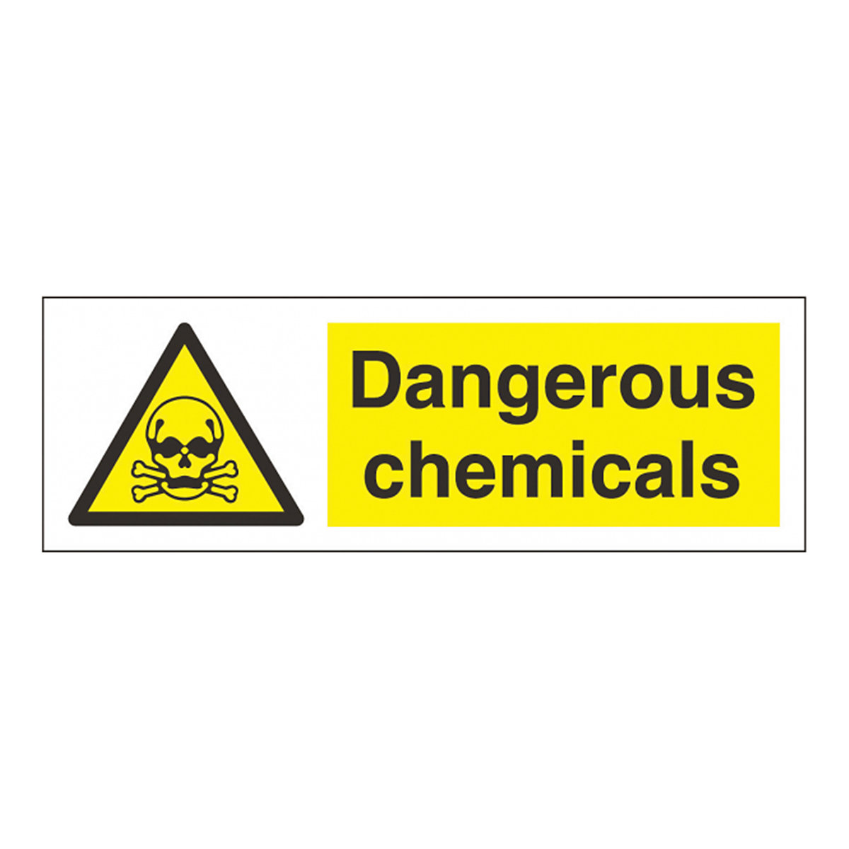 Horizontal Dangerous Chemicals Safety Sign