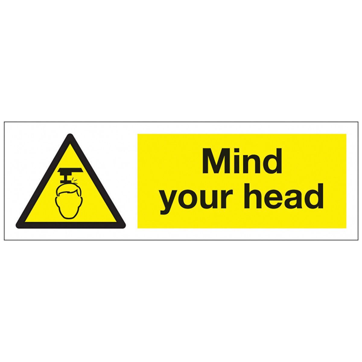Mind Your Head Safety Signs, Mind Your Head Safety Signs, Mind Your Head Safety Signs | 300mm x 100mm | 1mm Rigid Plastic-1