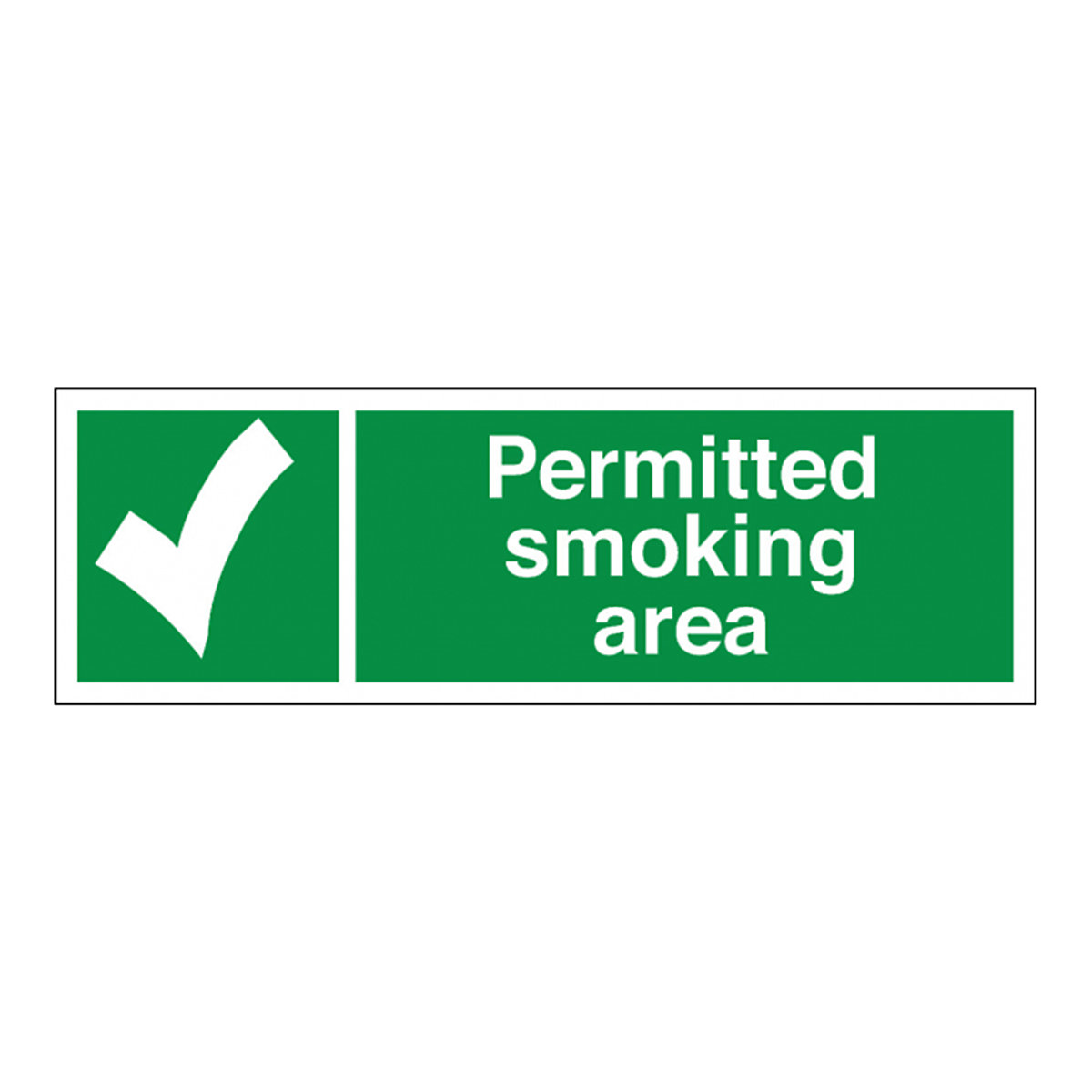 Permitted Smoking Area Safety Sign