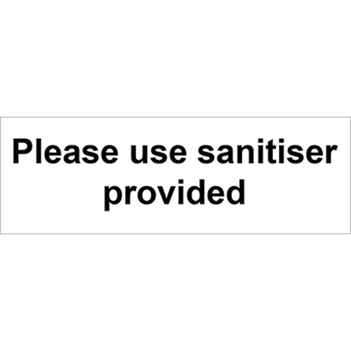 Please Use Hand Sanitiser Provided Safety Sign, Please Use Hand Sanitiser Provided Safety Sign, Please Use Hand Sanitiser Provided Safety Sign | 100h x 300w mm | Self Adhesive Vinyl-0
