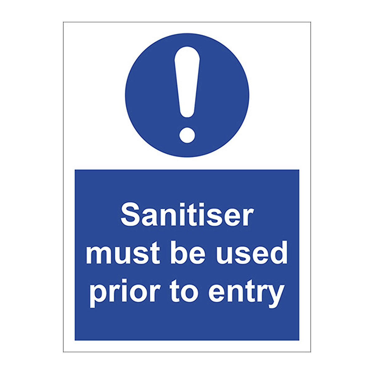 Please Use Hand Sanitiser Provided Safety Sign, Please Use Hand Sanitiser Provided Safety Sign, Sanitiser Must Be Used Prior To Entry Safety Sign | 200h x 150w mm | Self Adhesive Vinyl-1