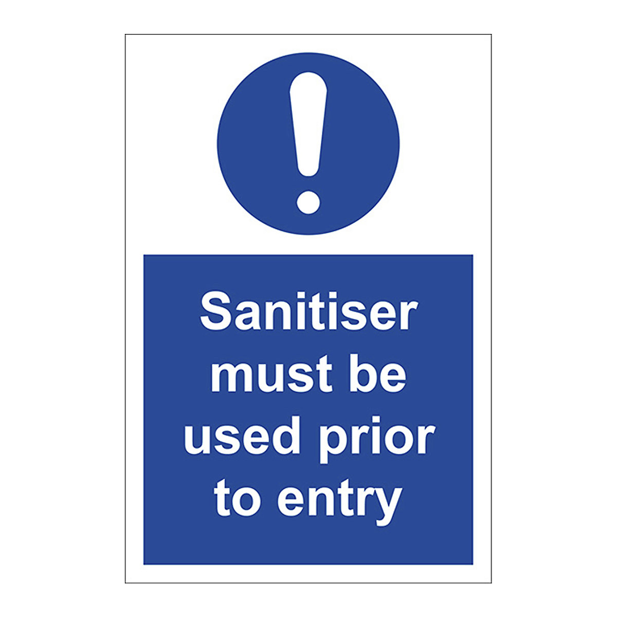 Please Use Hand Sanitiser Provided Safety Sign, Please Use Hand Sanitiser Provided Safety Sign, Sanitiser Must Be Used Prior To Entry Safety Sign | 300h x 200w mm | Self Adhesive Vinyl-0